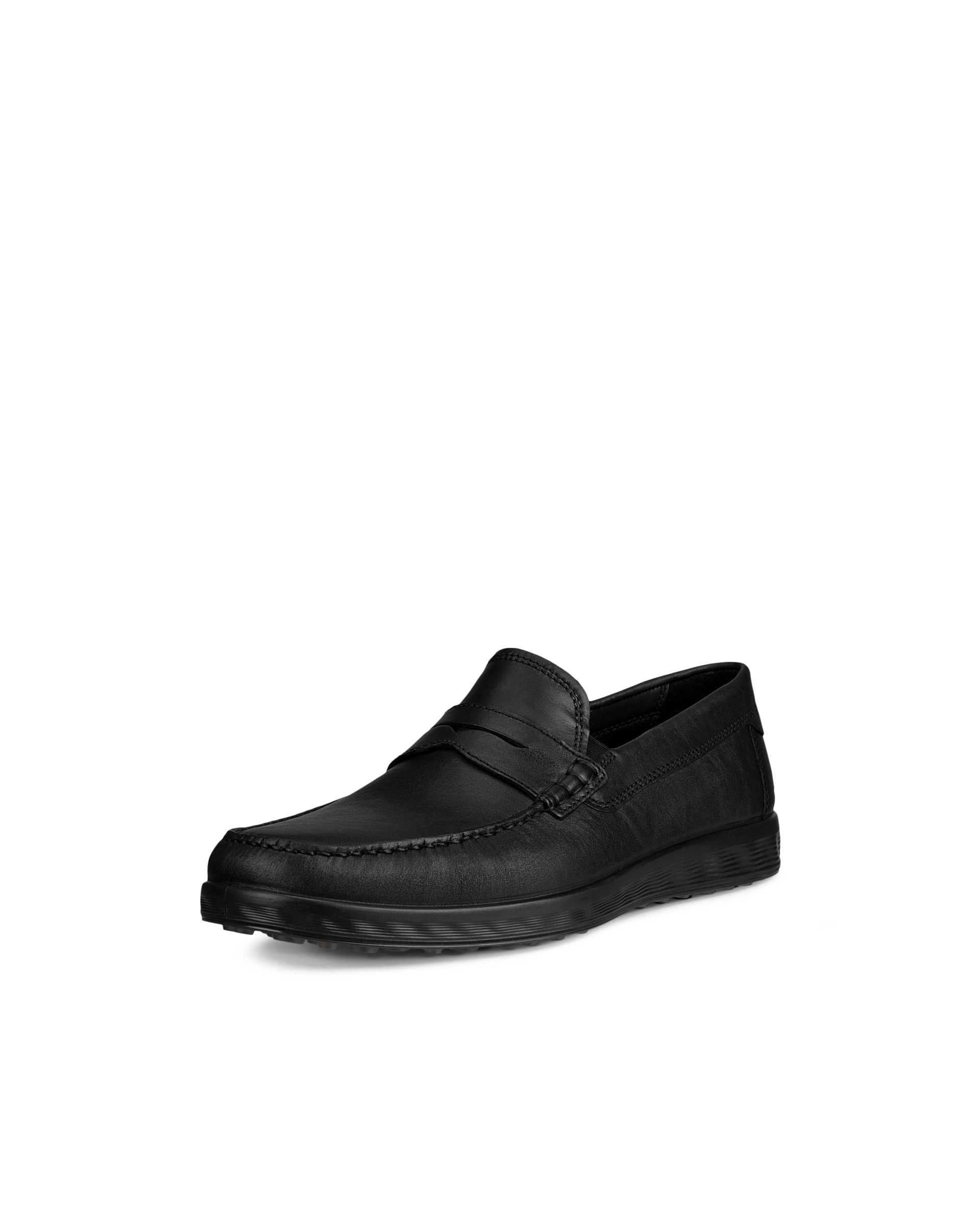 ECCO Men S Lite Moc Penny Loafer Boat Shoes - Black - Main