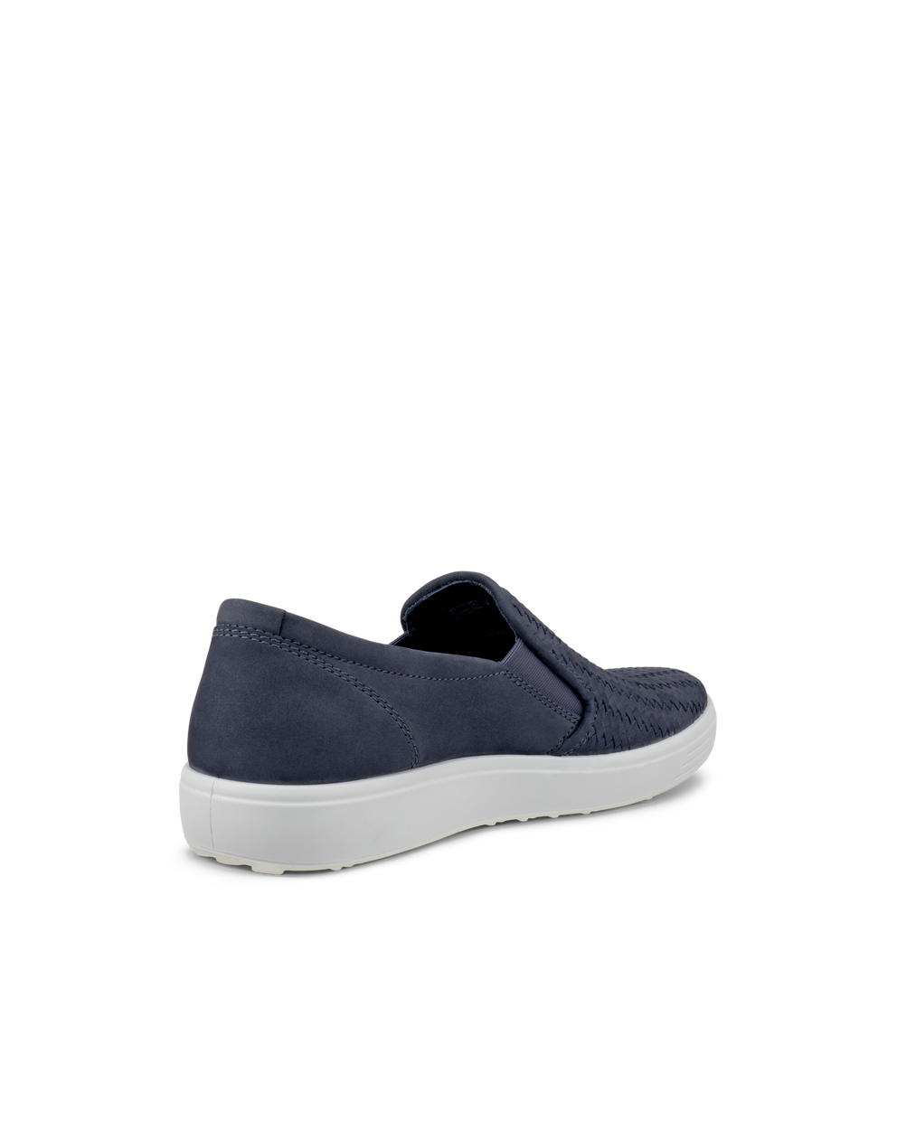 ECCO® Soft 7 baskets en nubuck pour homme - Bleu - Back