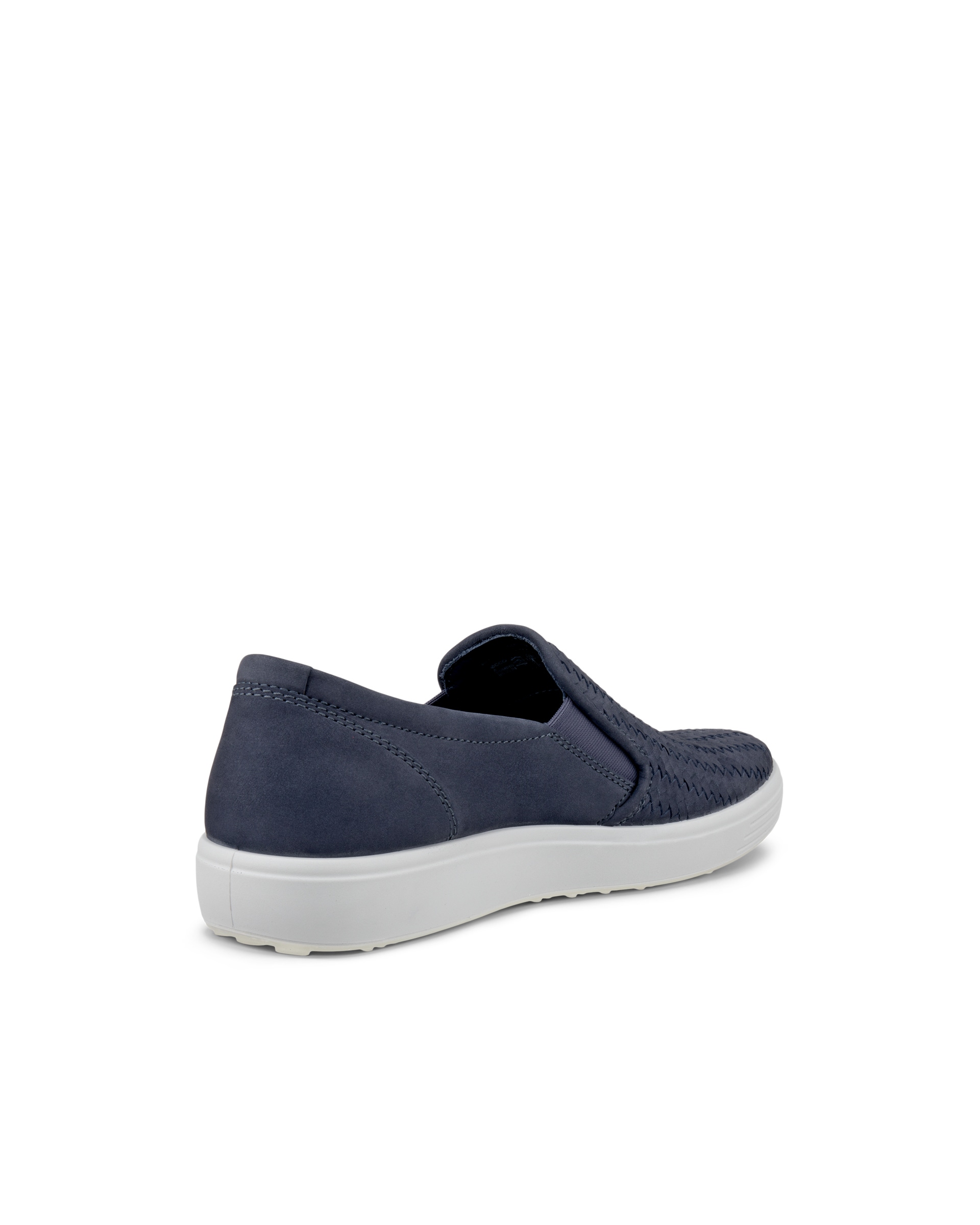 ECCO® Soft 7 baskets en nubuck pour homme - Bleu - Back