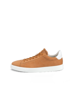 Men's ECCO® Street Lite Nubuck Sneaker - Brown - Outside