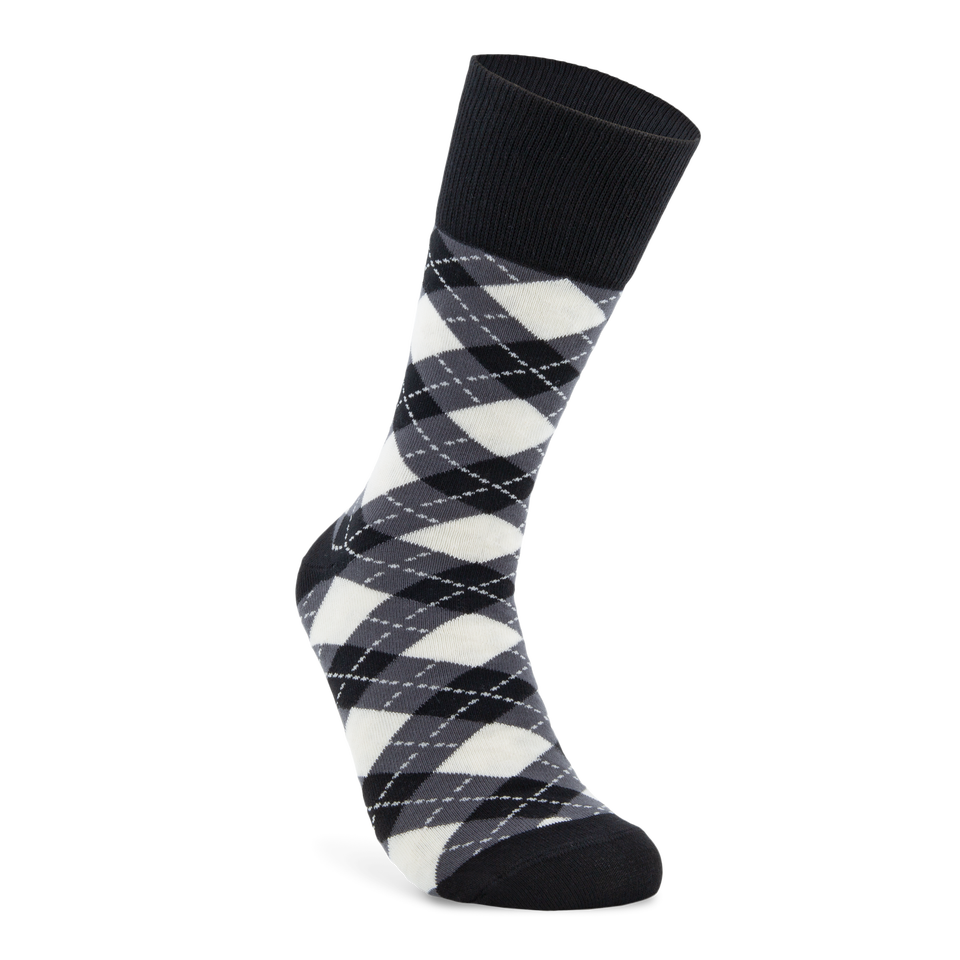 ECCO Men's Argyle Socks - Black - Detail-2
