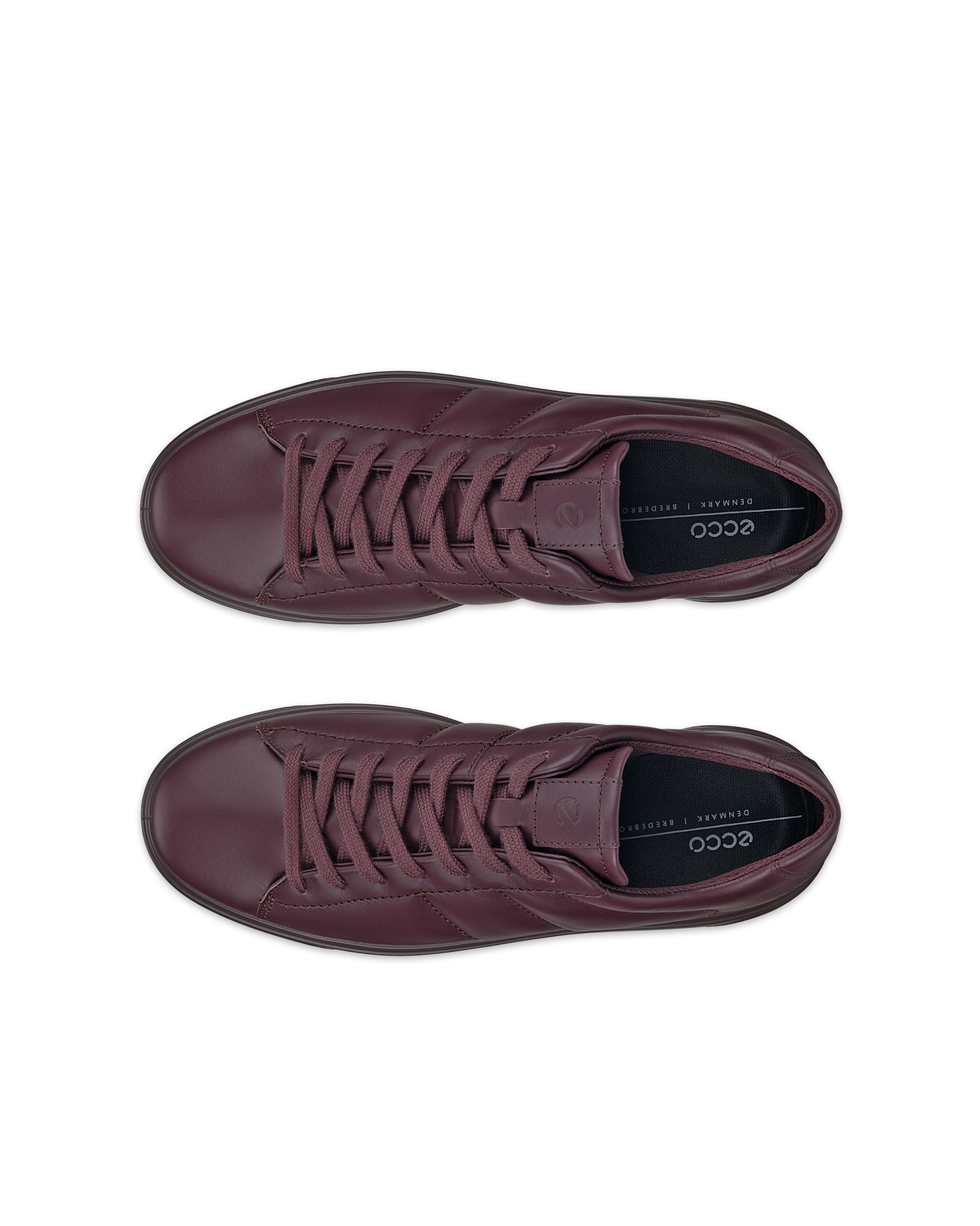 ECCO® Street Platform baskets à plateforme en cuir pour femme - Violet - Top left pair