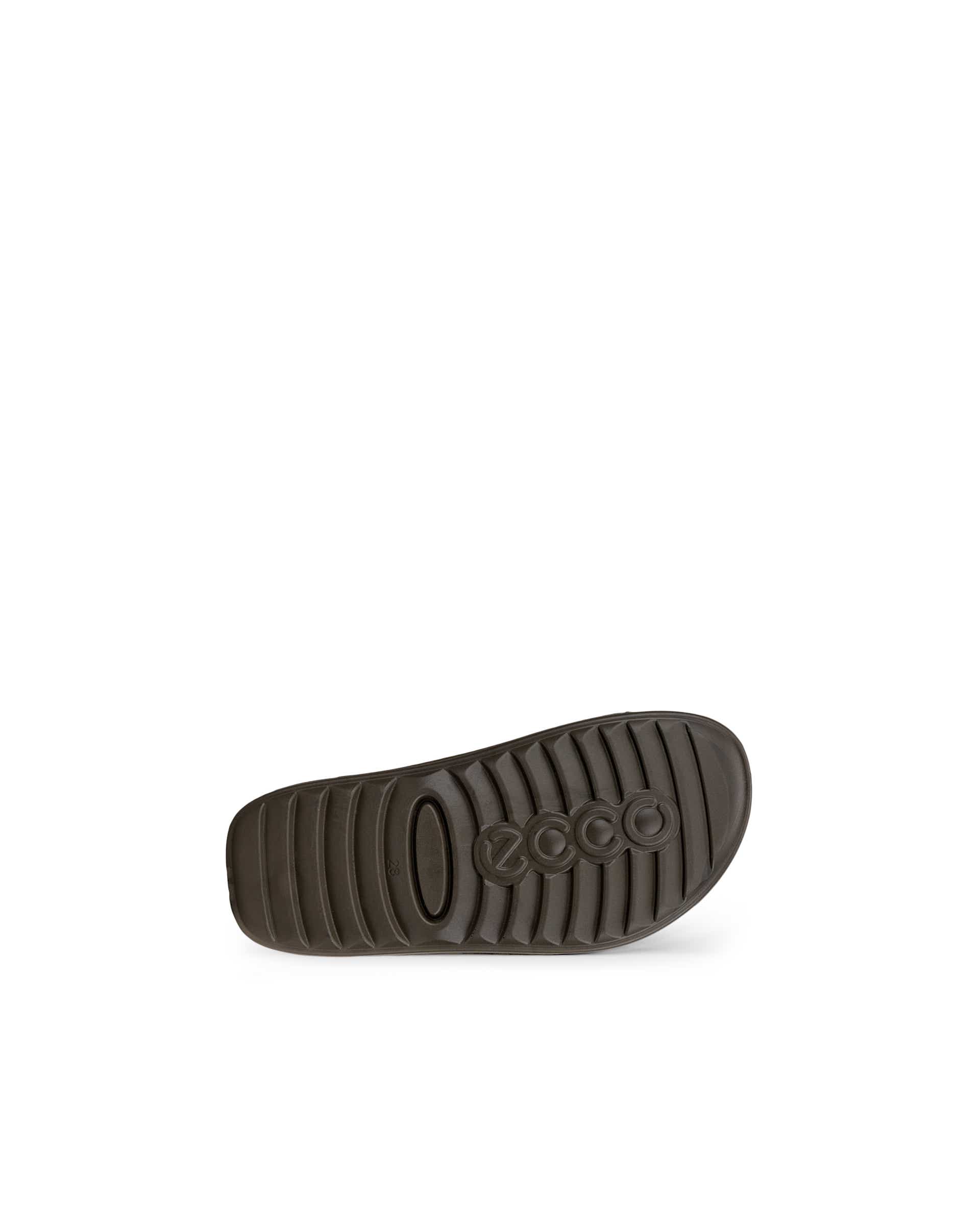 Kids' ECCO® Cozmo Nubuck Two Strap Sandal - Green - Sole