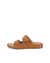 Men's ECCO® Cozmo Nubuck Two Strap Sandal - Brown - Outside