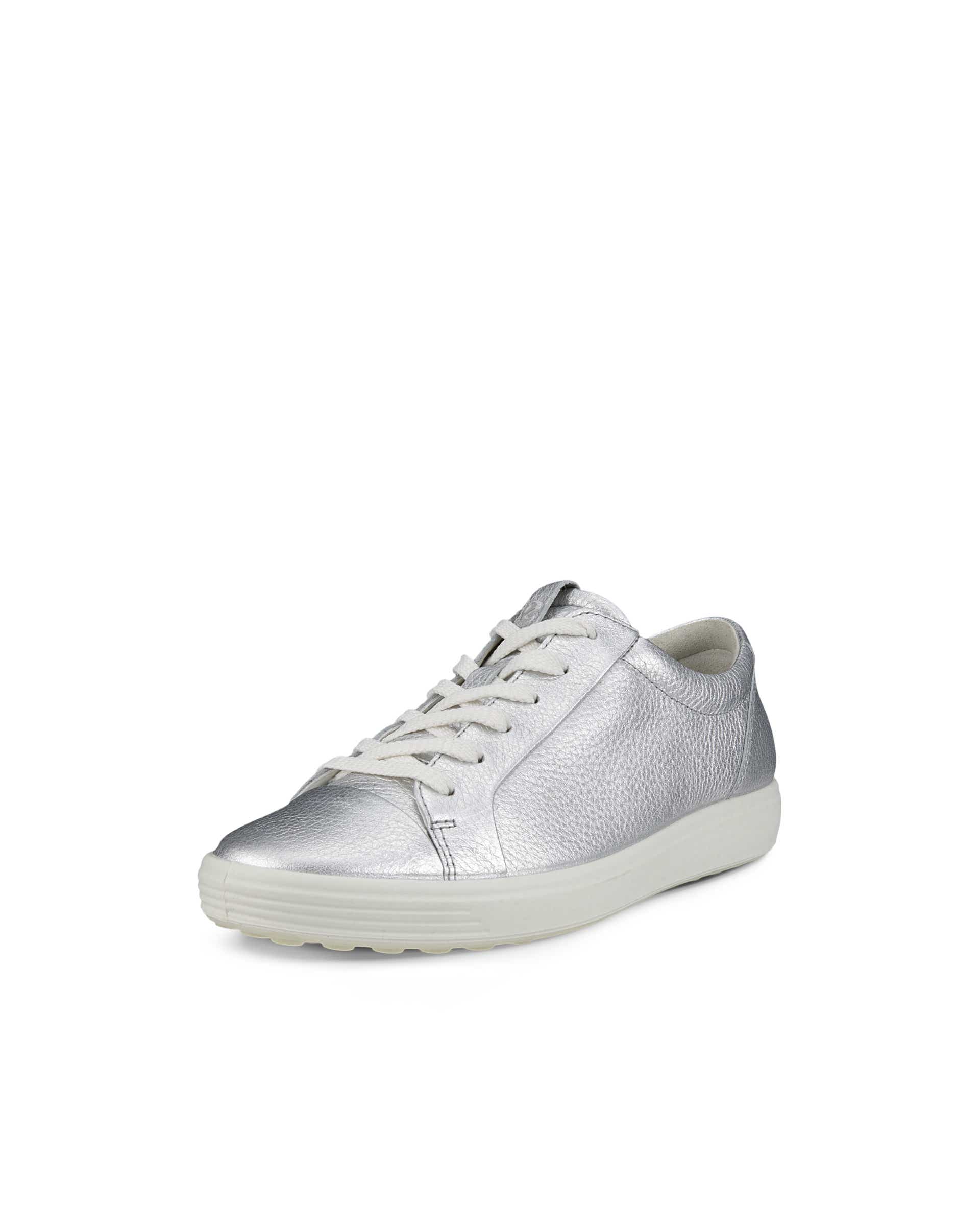 ECCO Soft 7 ウィメンズ レザースニーカー - メタリック - Main