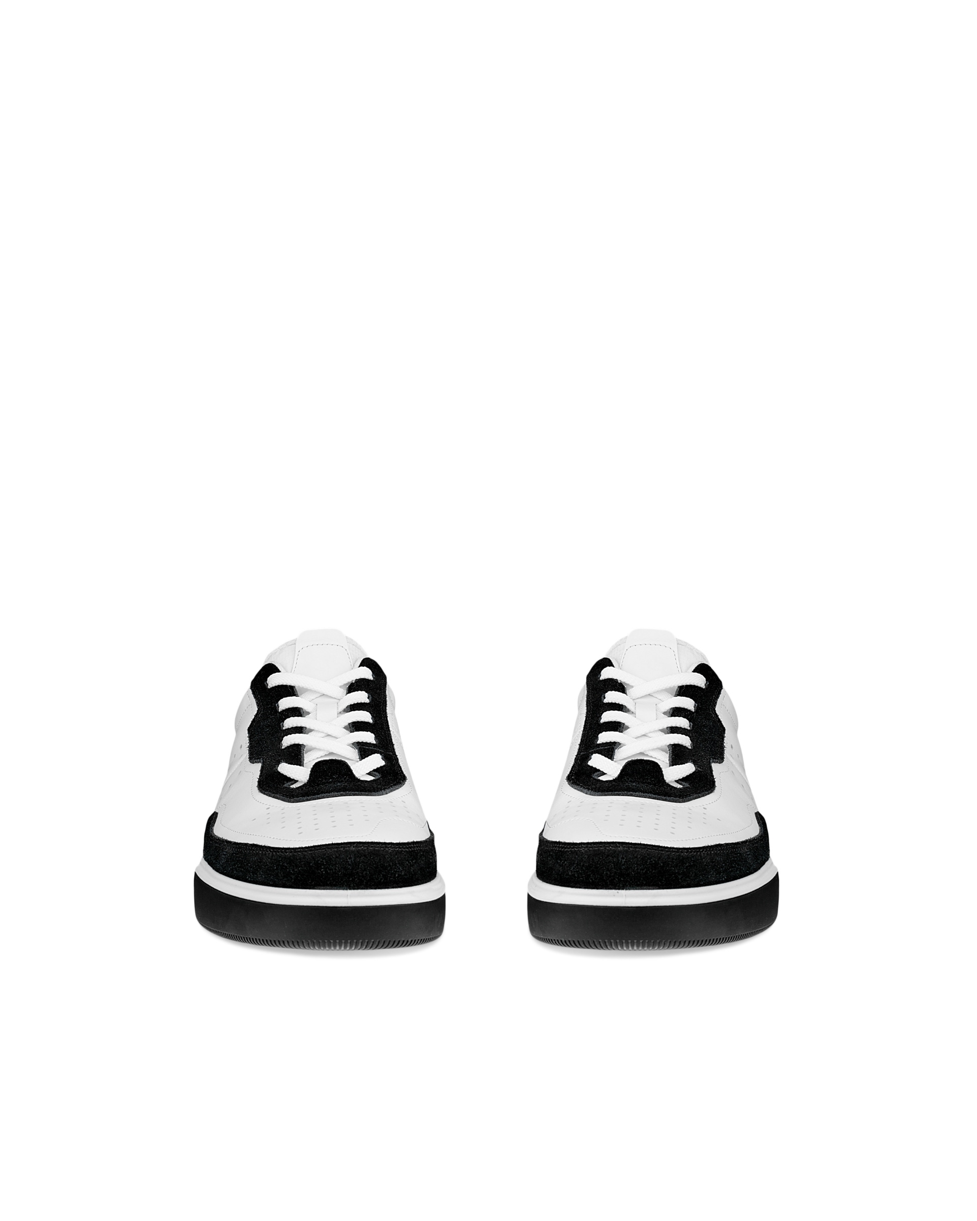 ECCO Street Court メンズ レザースニーカー - White - Front pair