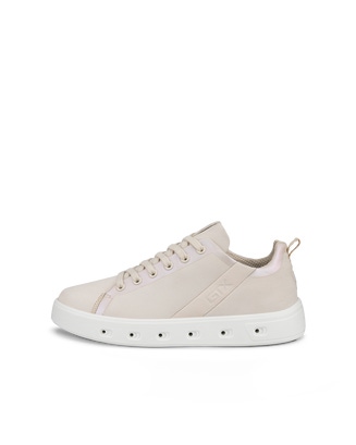 Women's ECCO® Street 720 Nubuck Gore-Tex Sneaker - Beige - Outside