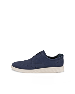 Men's ECCO® S Lite Hybrid Leather Brogue Shoe - Blue - Outside