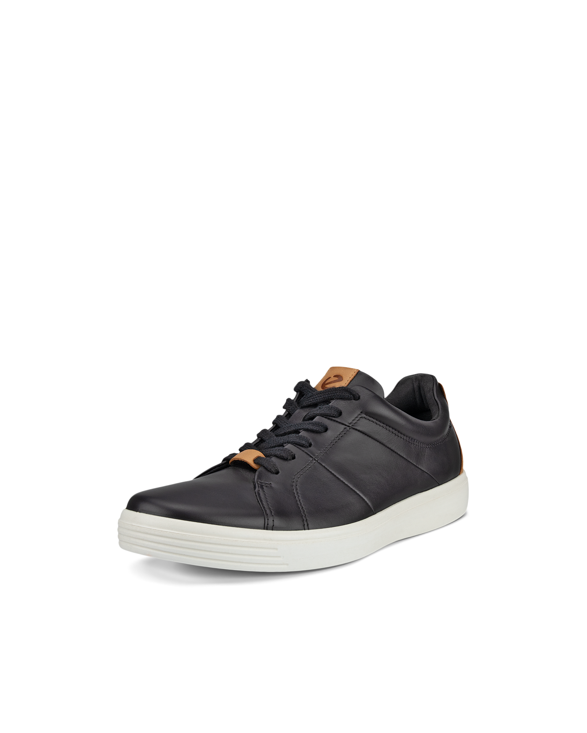 Men's ECCO® Soft Classic Leather Sneaker - Black - Main