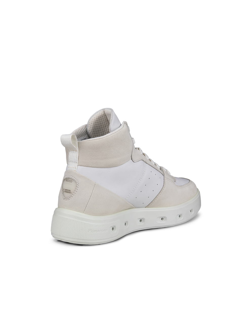 Zapatillas altas de piel ECCO® Street 720 para mujer - Blanco - Back