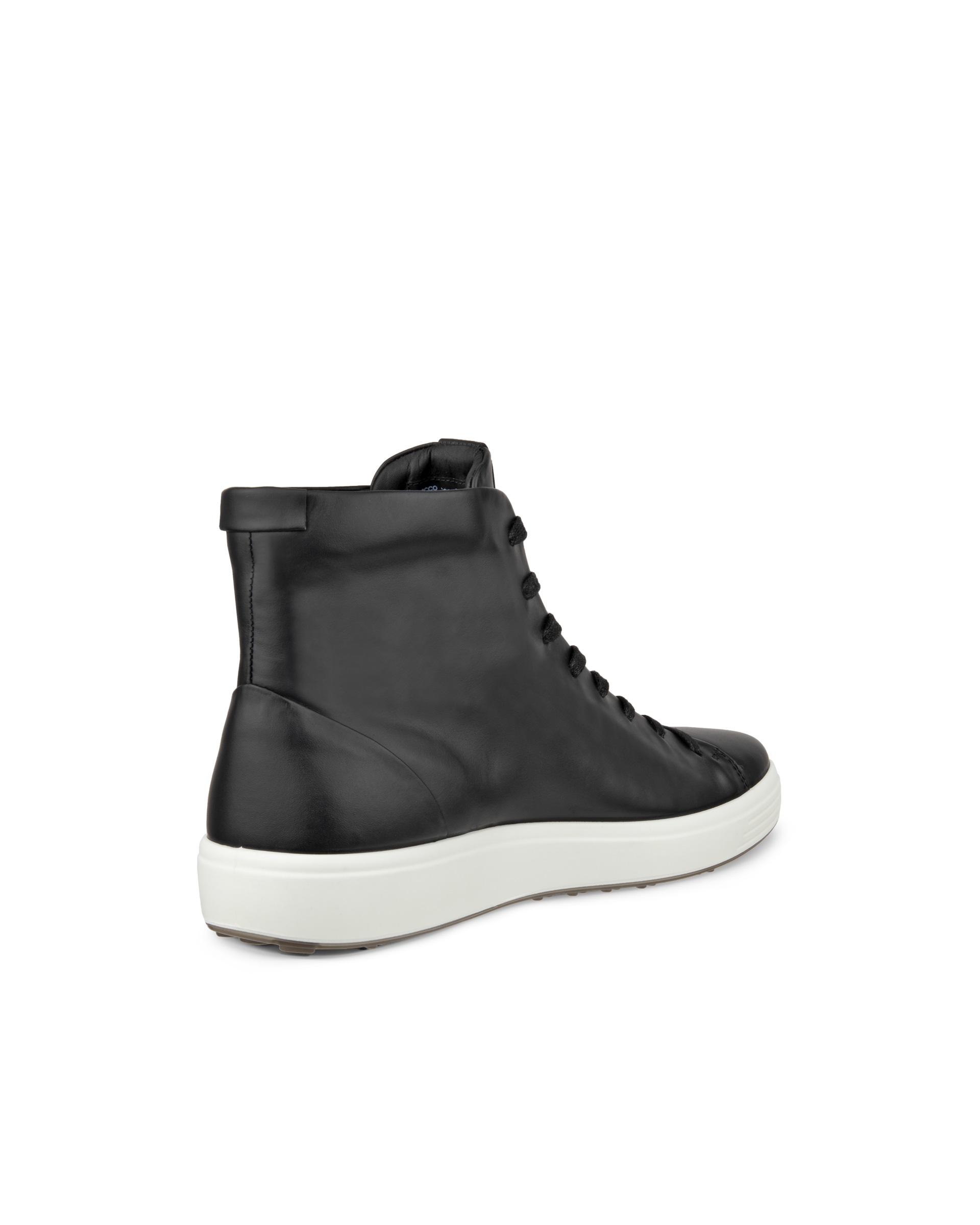 Men's ECCO® Soft 7 Leather Lace-Up Boot - Black - Back