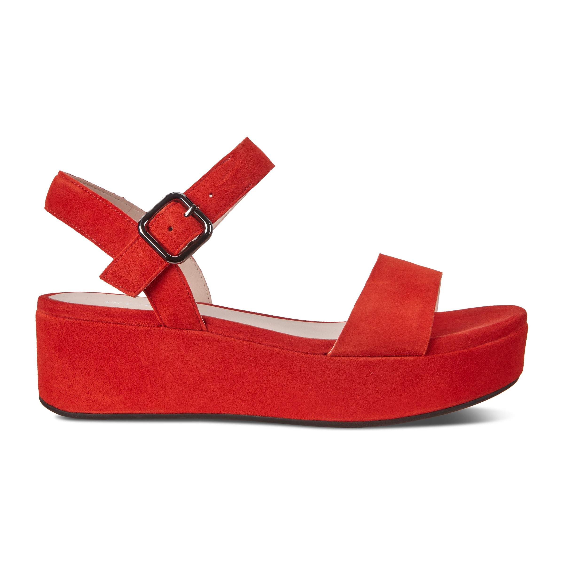 ECCO Elevate Plateau Sandals - Red - Outside
