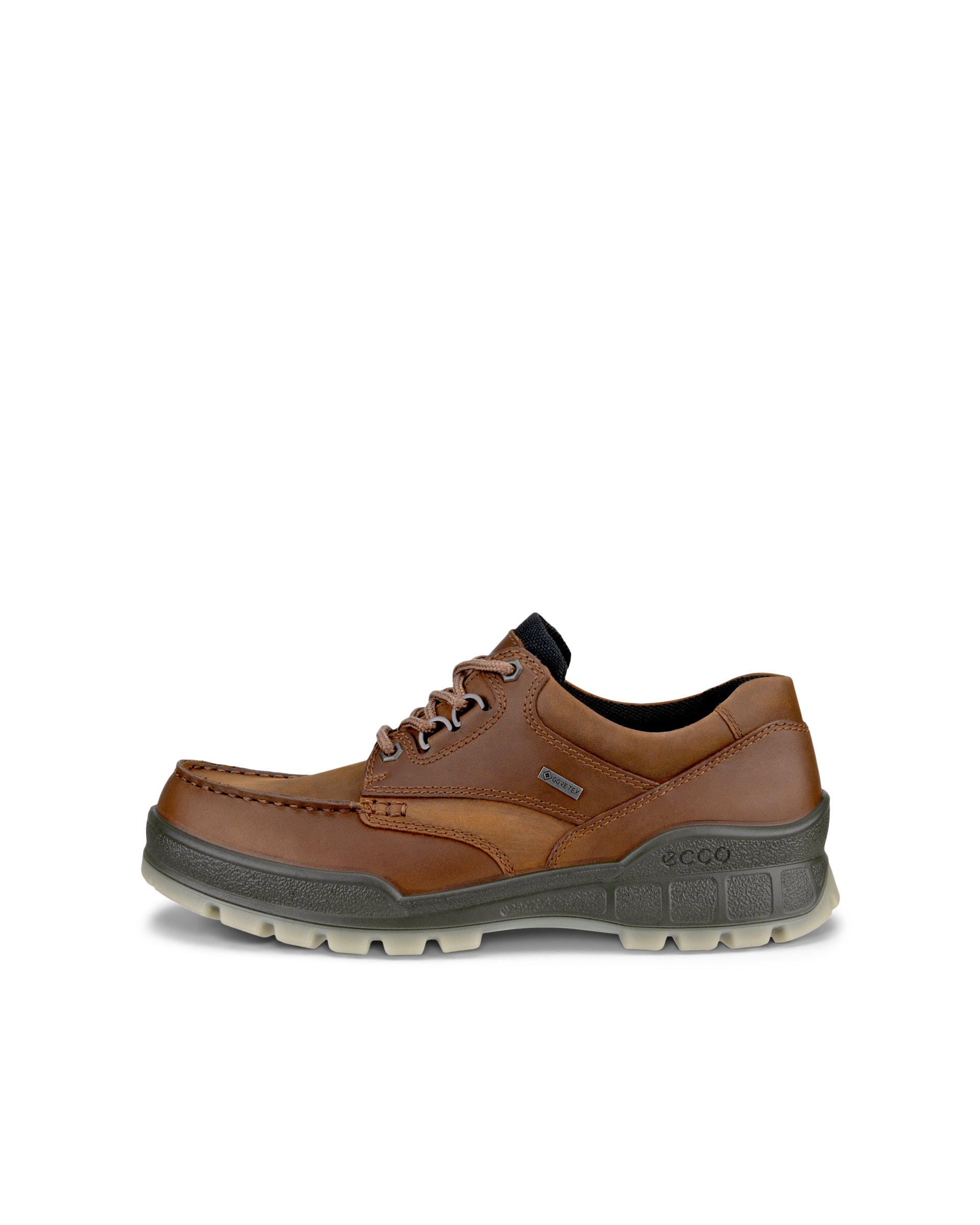 Men's ECCO® Track 25 Leather Gore-Tex Moc-Toe Shoe - Brown - Outside