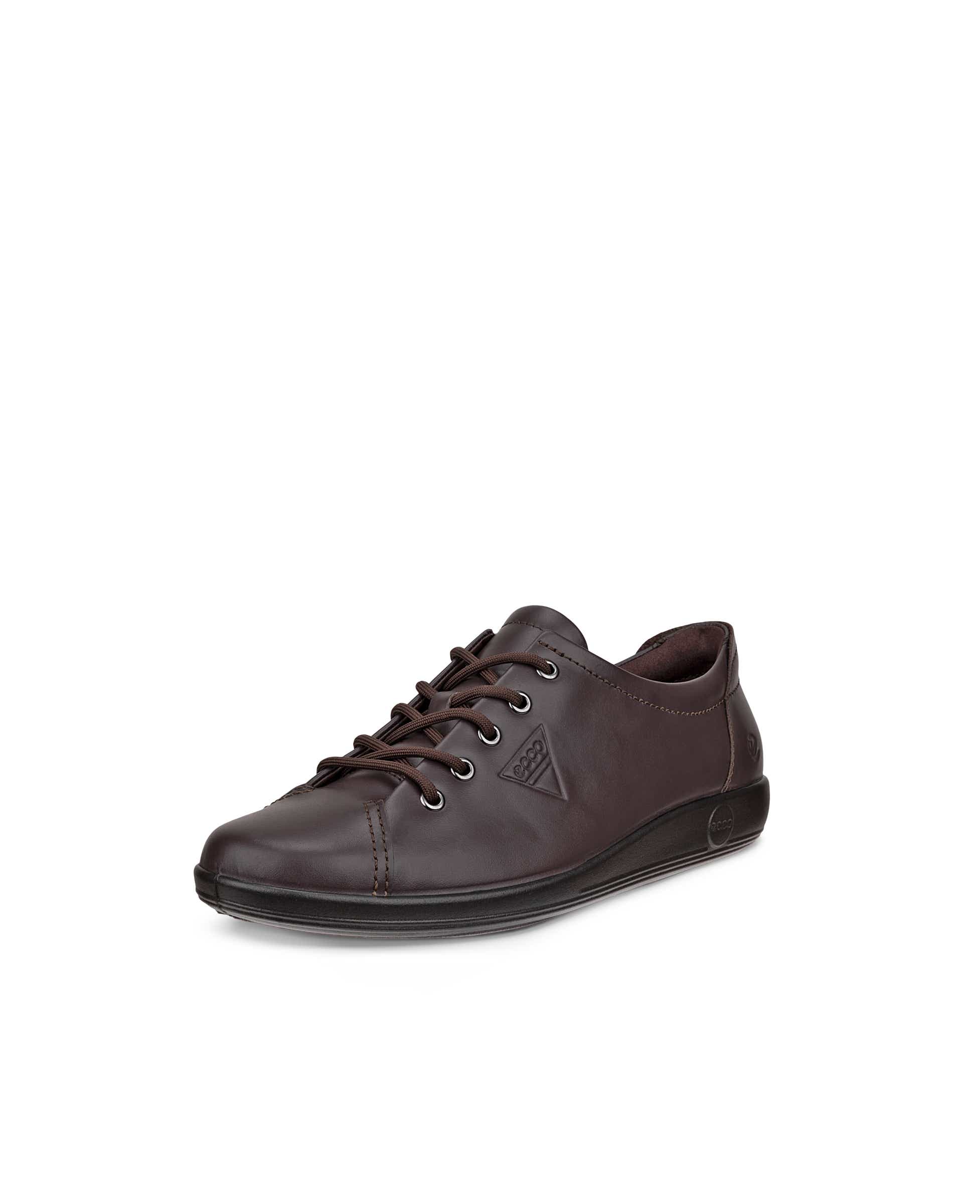 ECCO® SOFT 2.0 chaussures de marche en cuir pour femme - Marron - Main