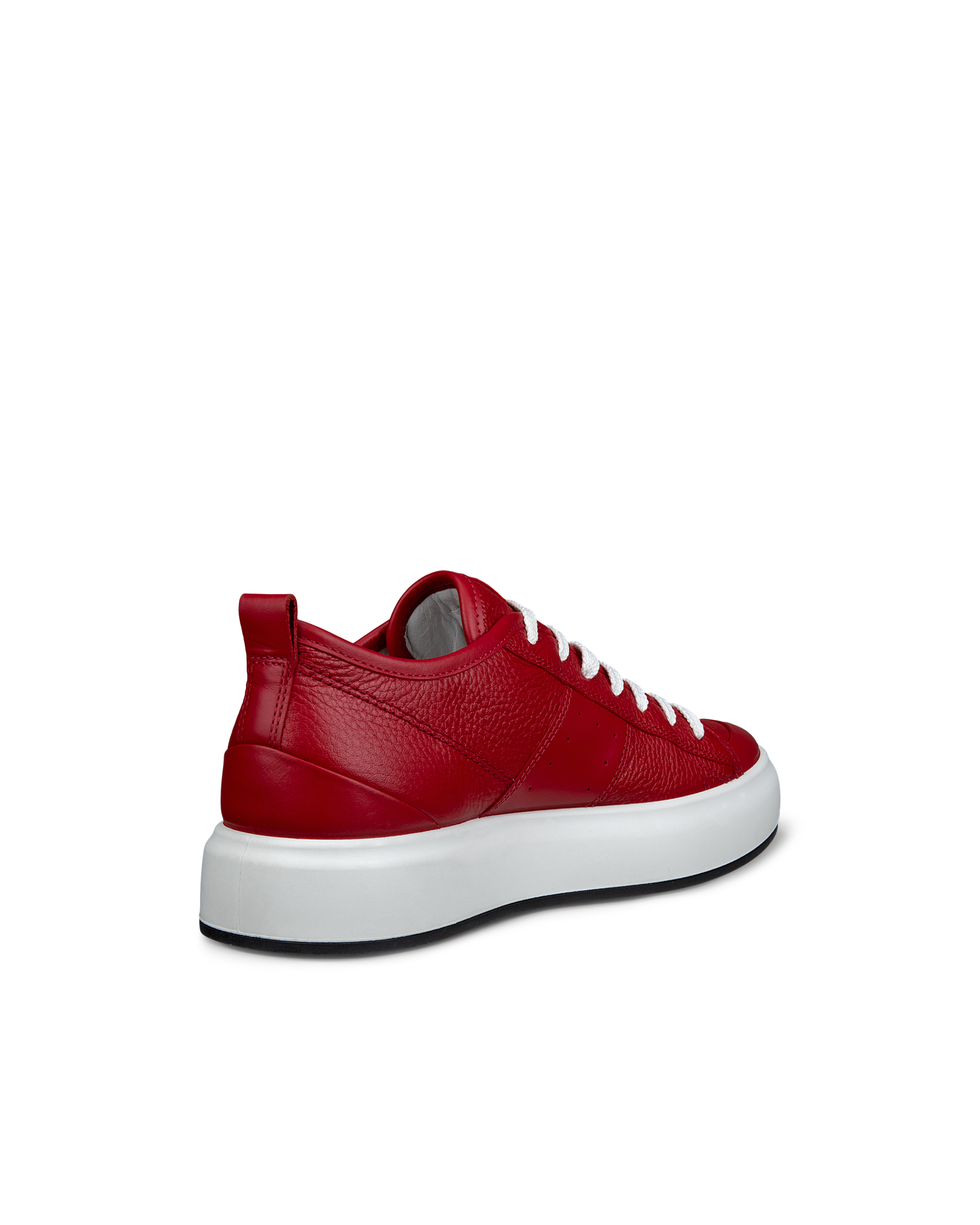 Women's ECCO® Street Ace Leather Sneaker - Red - Back