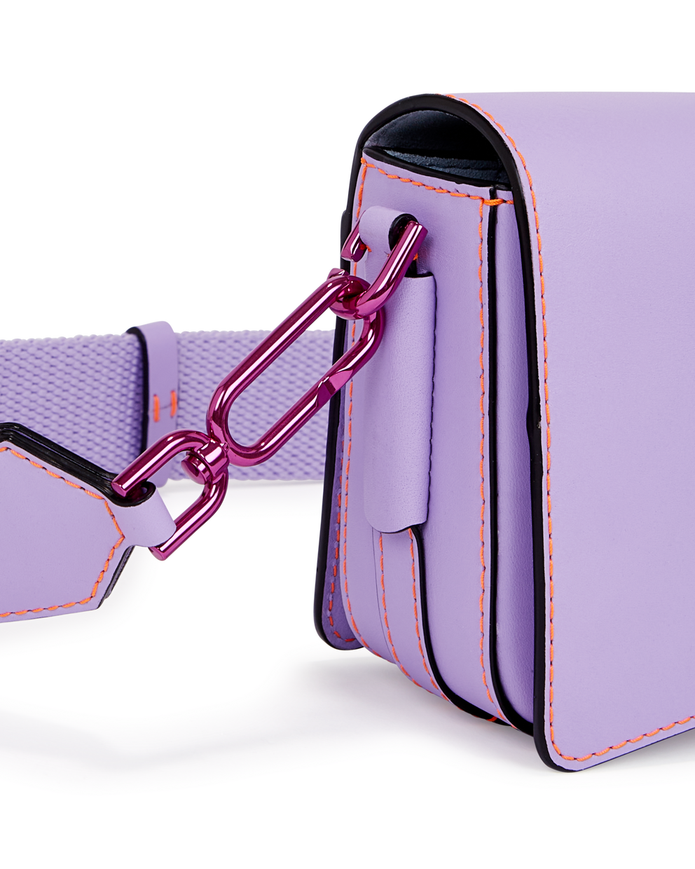 ECCO® Lock Wave Leather Crossbody Bag - Purple - Detail-2