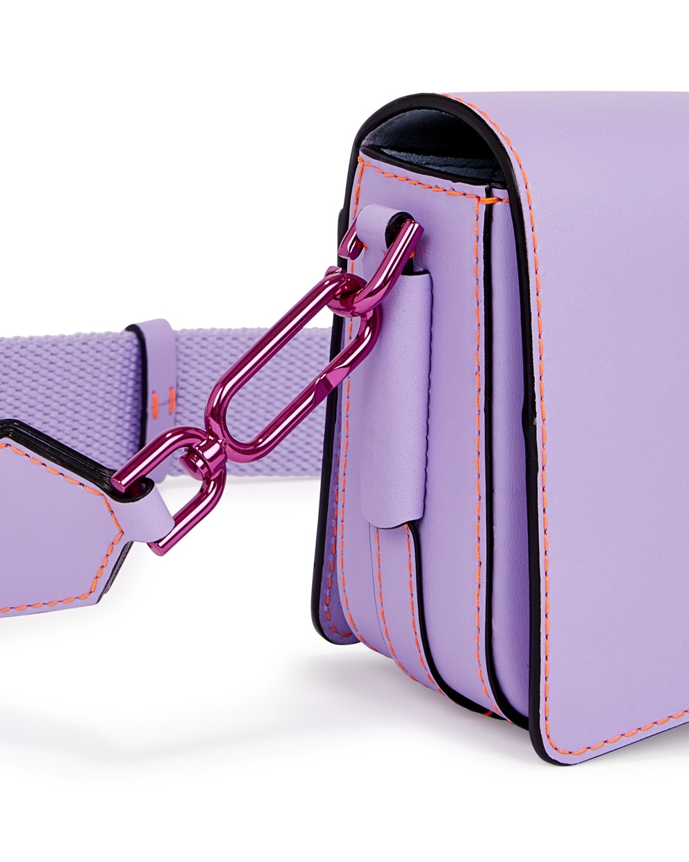 ECCO® Lock Wave Leather Crossbody Bag - Purple - Detail-2