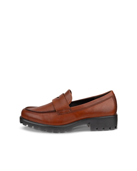 Ecco moc womens brown on sale