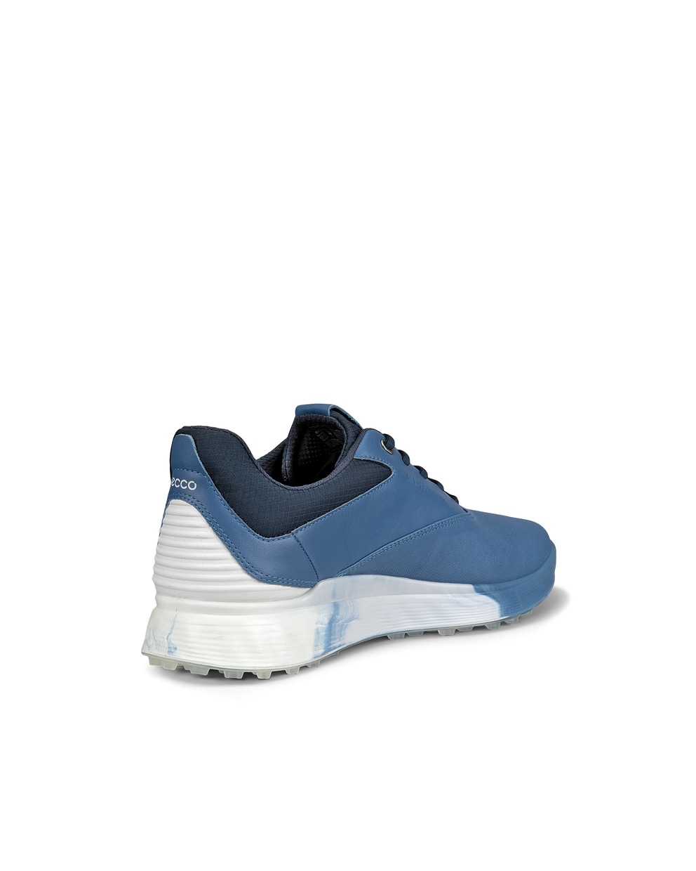 Men's ECCO® Golf S-Three Leather Gore-Tex Shoe - Blue - Back