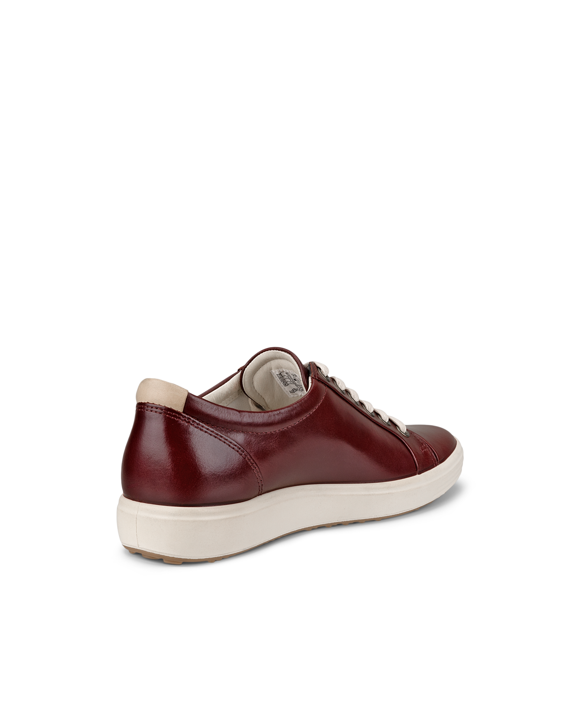 Women's ECCO® Soft 7 Leather Sneaker - Red - Back