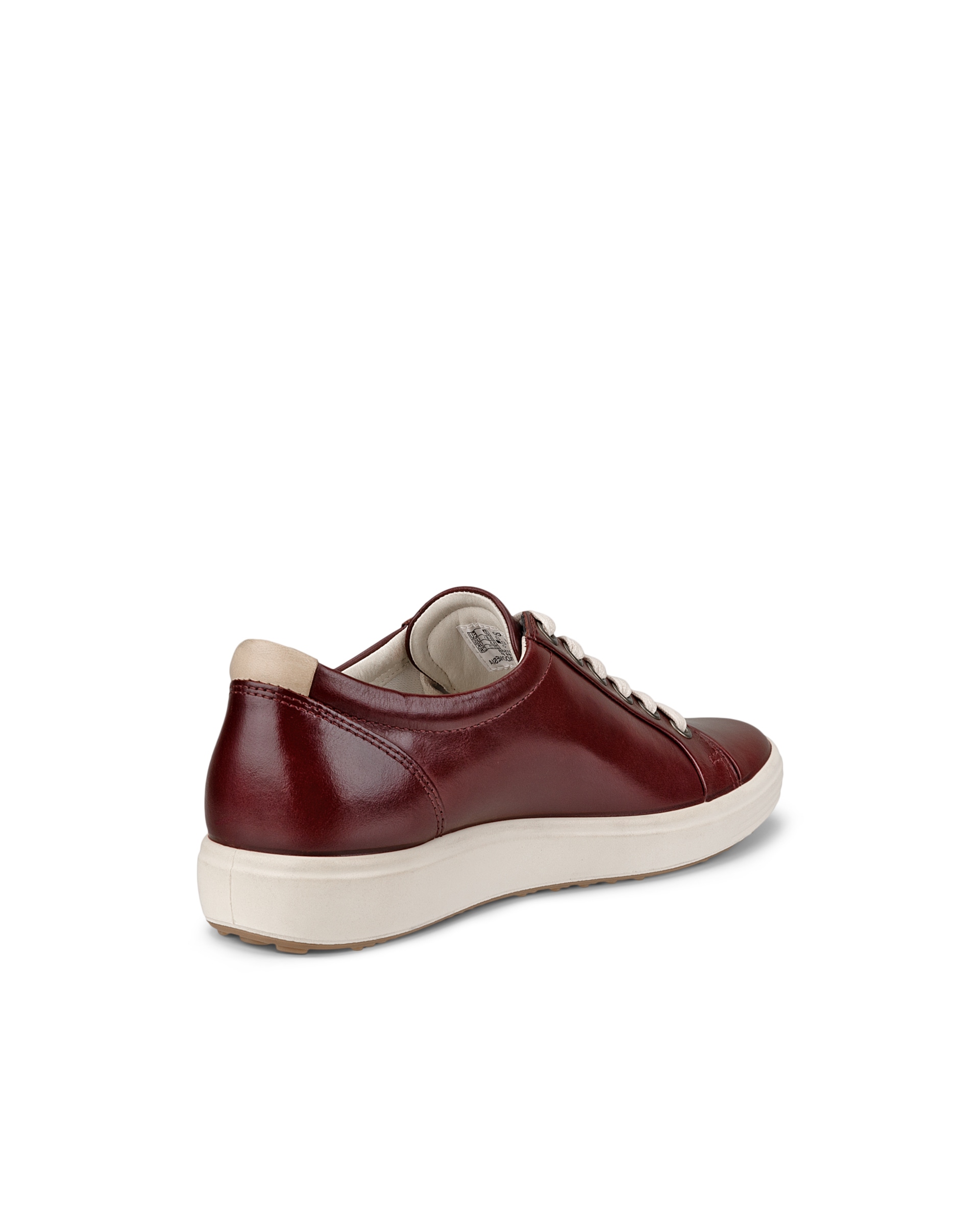 Women's ECCOยฎ Soft 7 Leather Sneaker - Red - Back