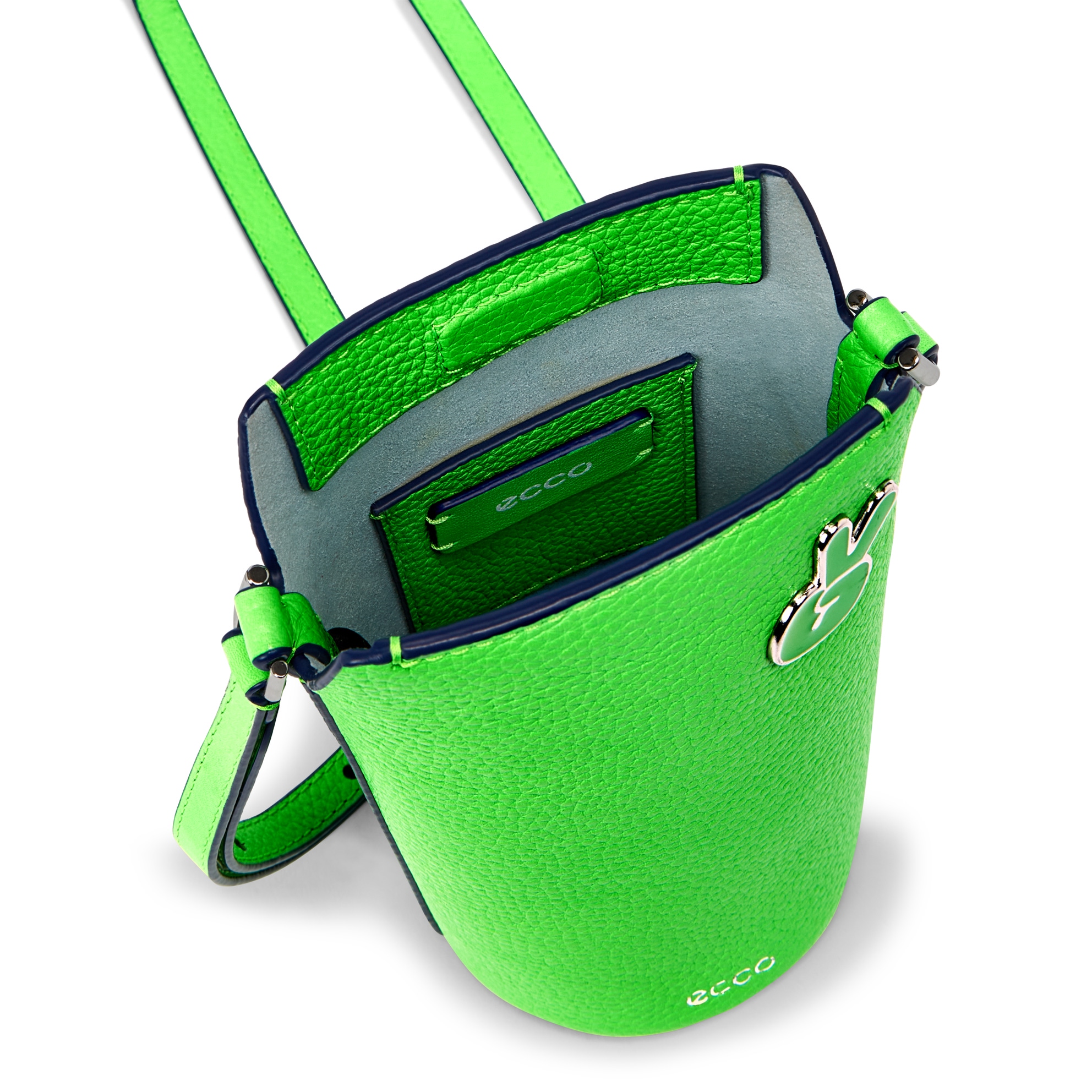 ECCO® Pot Cool Sign Leather Crossbody Bag - Green - Inside