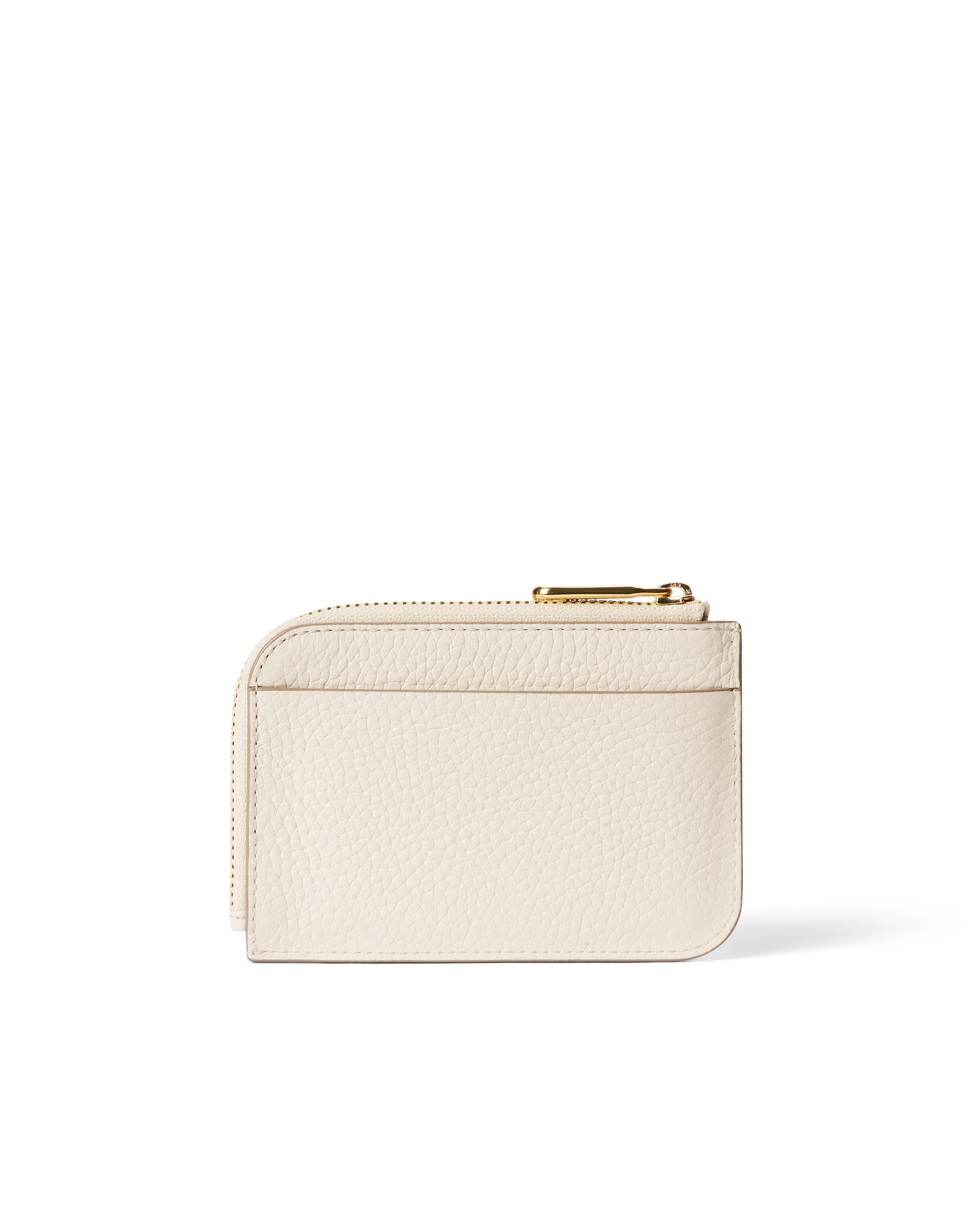 ECCO Card Case Zipped Pebbled Leather - Beež - Back