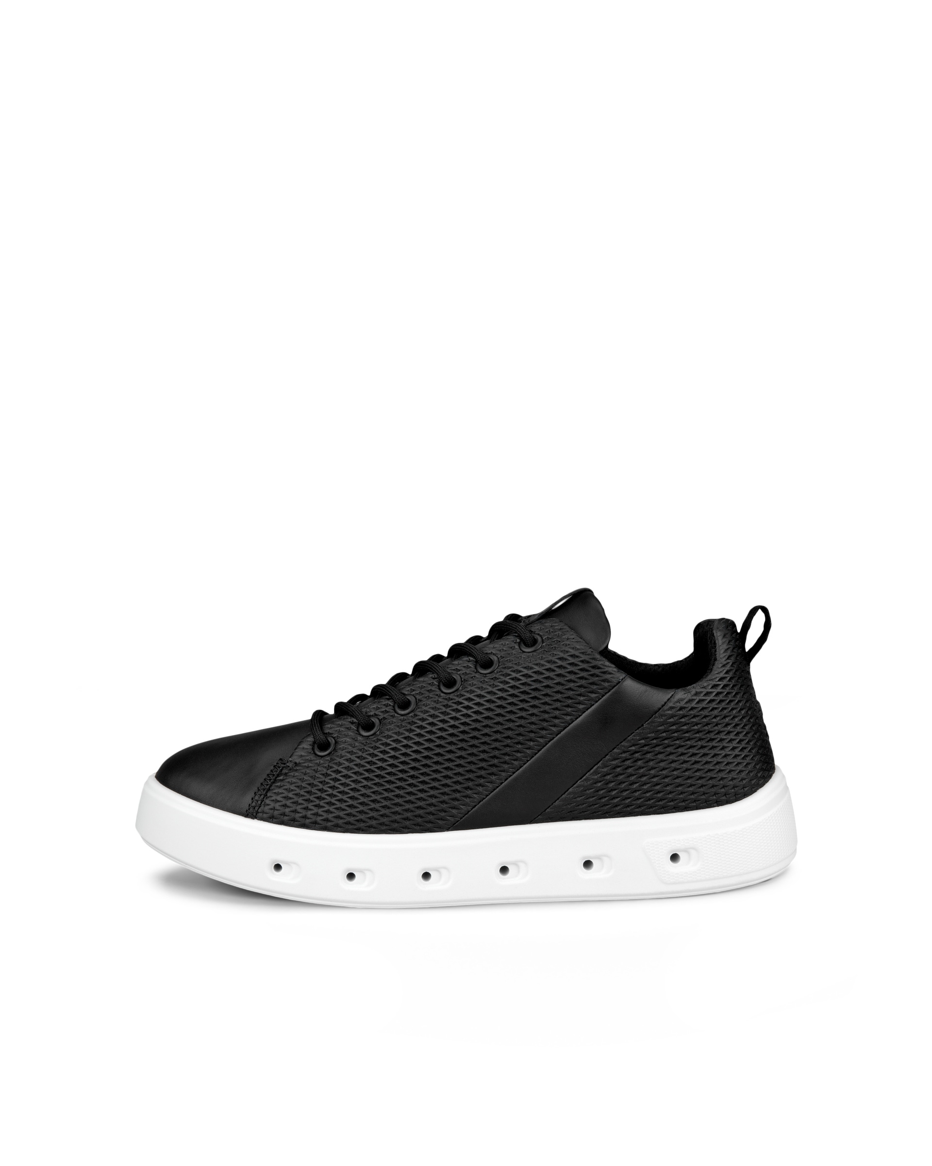 Women's ECCO® Street 720 Leather Gore-Tex Sneaker - Black - Outside