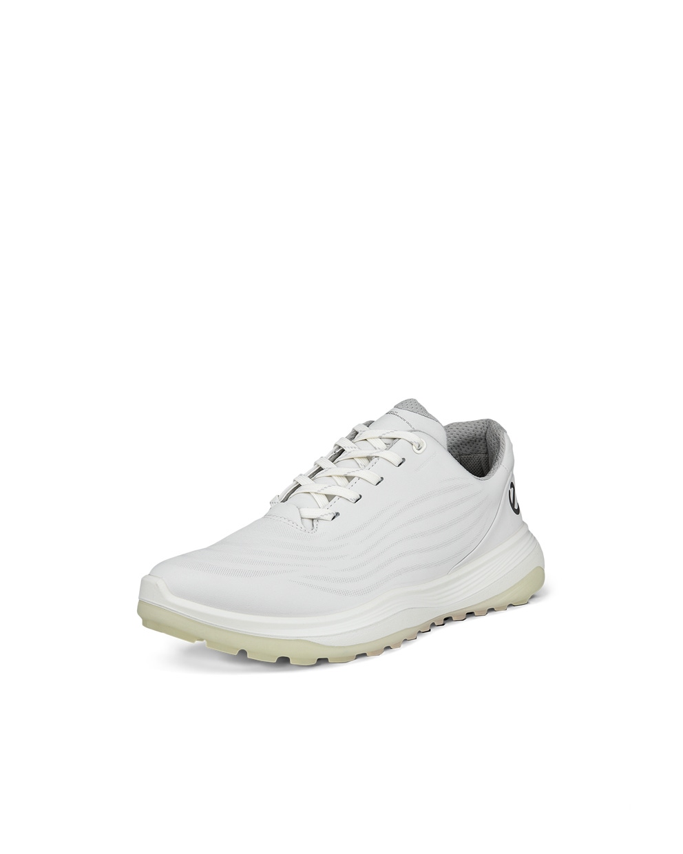 Ladies ECCO® Golf LT1 Leather Waterproof Shoe - White - Main