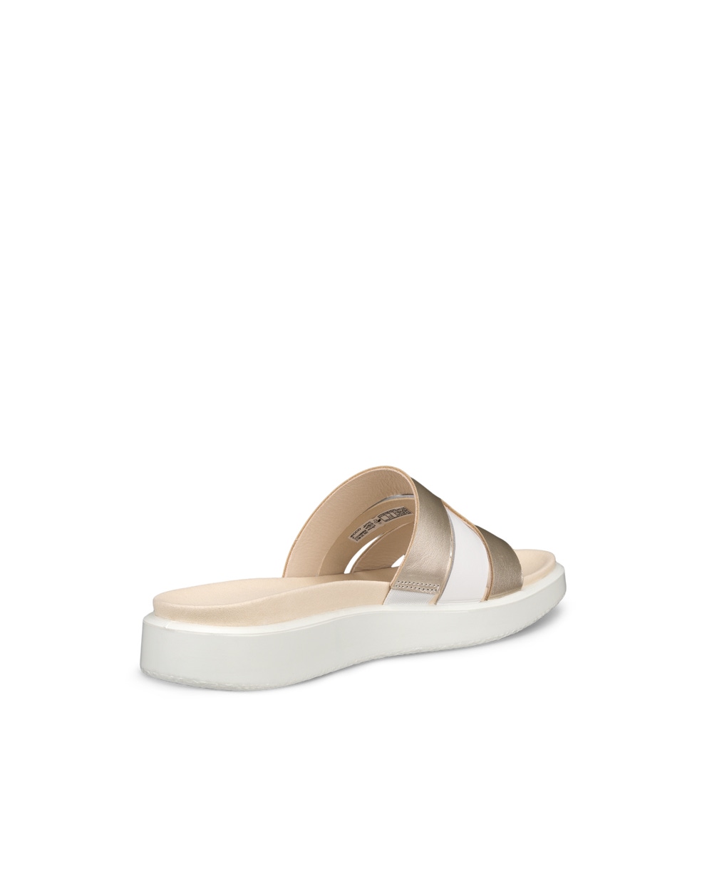 Women's ECCO® Flowt Leather Slide - Metallics - Back