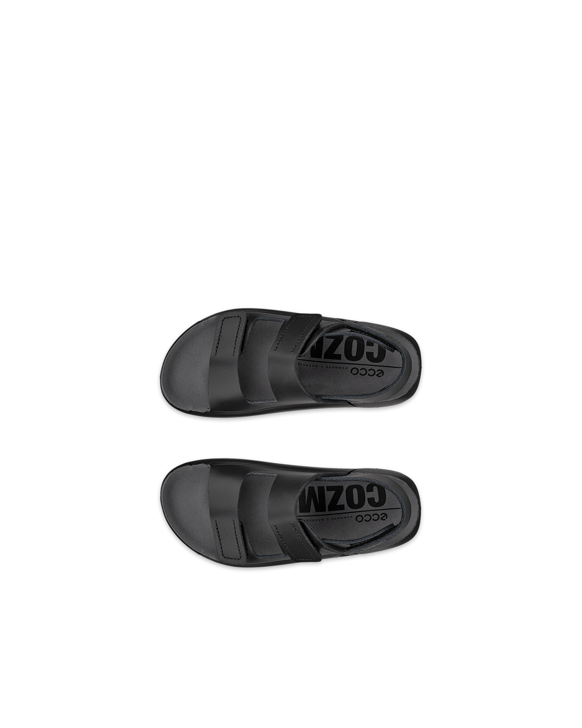 Dětské kožené páskové sandály ECCO® Cozmo - Černá - Top left pair