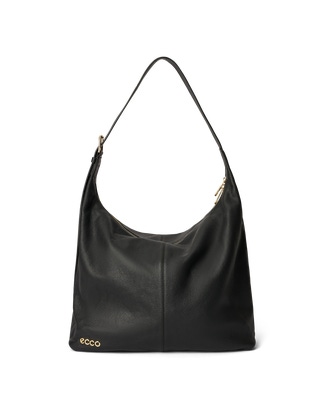 ECCO Hobo Large Soft Pebbled レザーホーボーバッグ - Black - Main