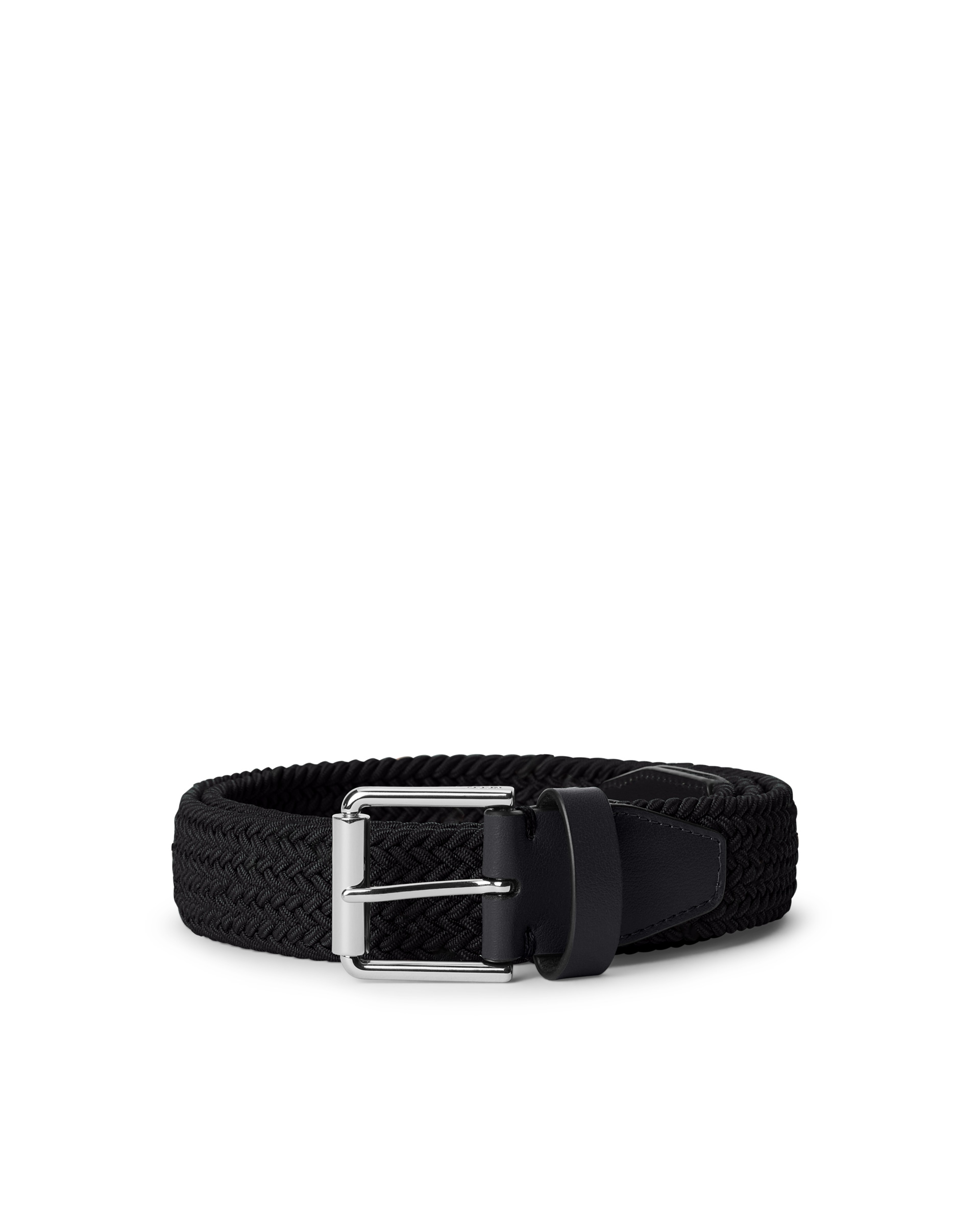 ECCO Belts Golf Braided メンズ テキスタイルベルト - Black - Birdeye