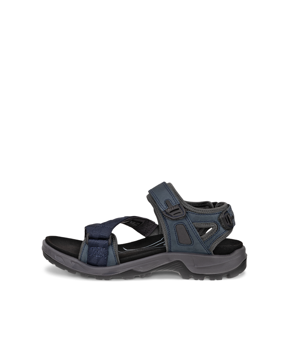 Men's ECCO® Offroad Nubuck Hiking Sandal - Blue - Outside