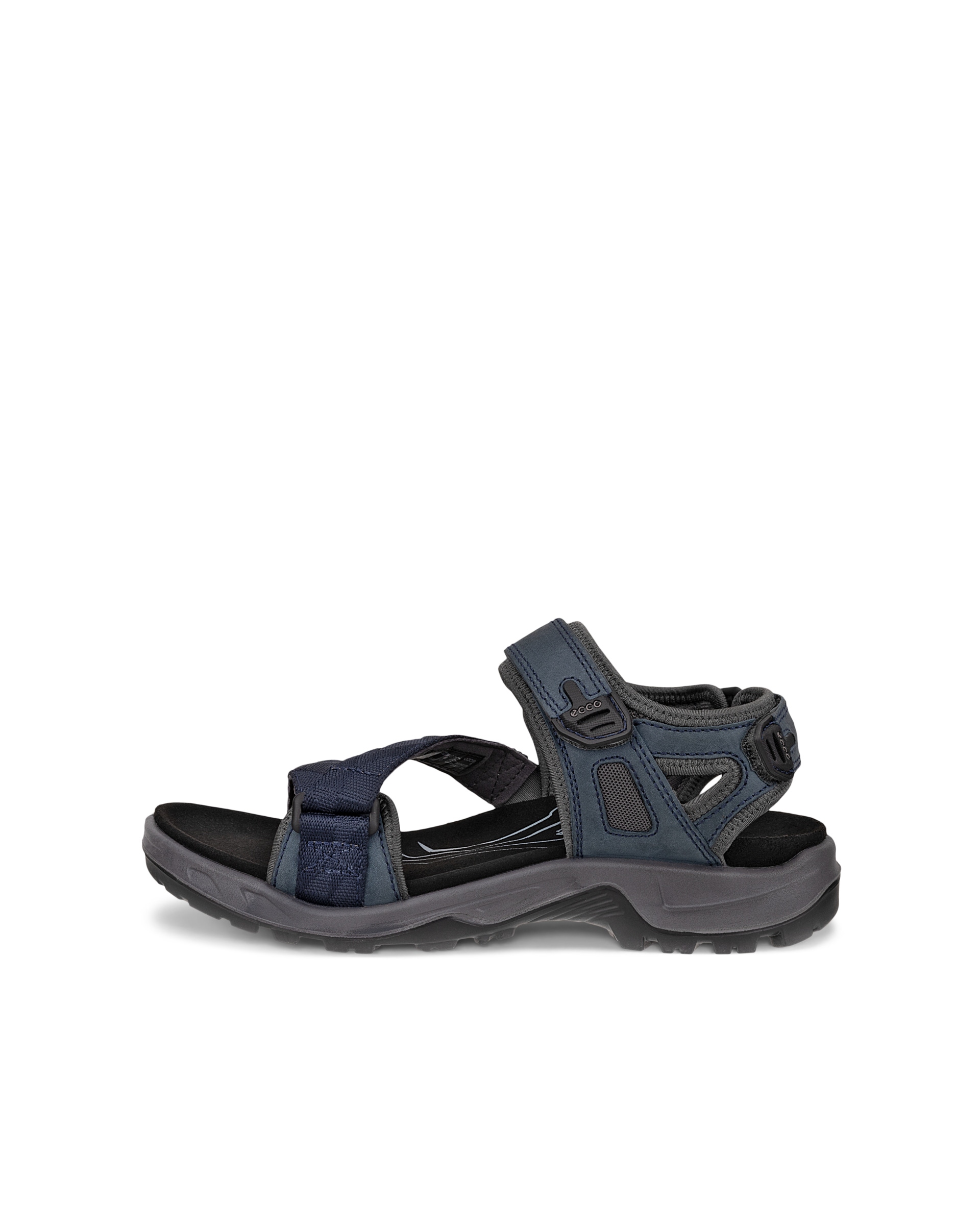 Men's ECCO® Offroad Nubuck Hiking Sandal - Blue - Outside