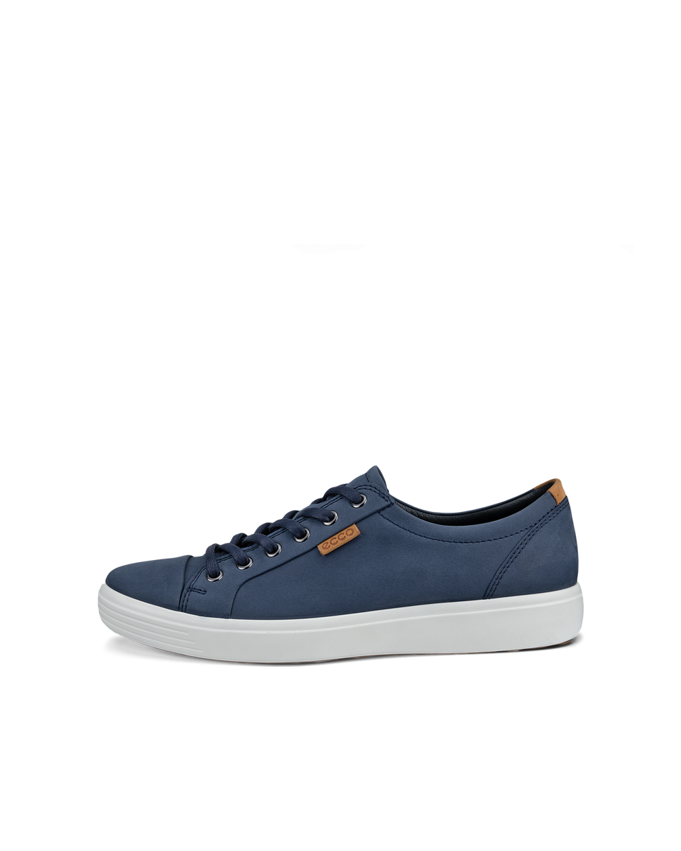 Men's ECCO® Soft 7 Nubuck Sneaker - Blue - Outside