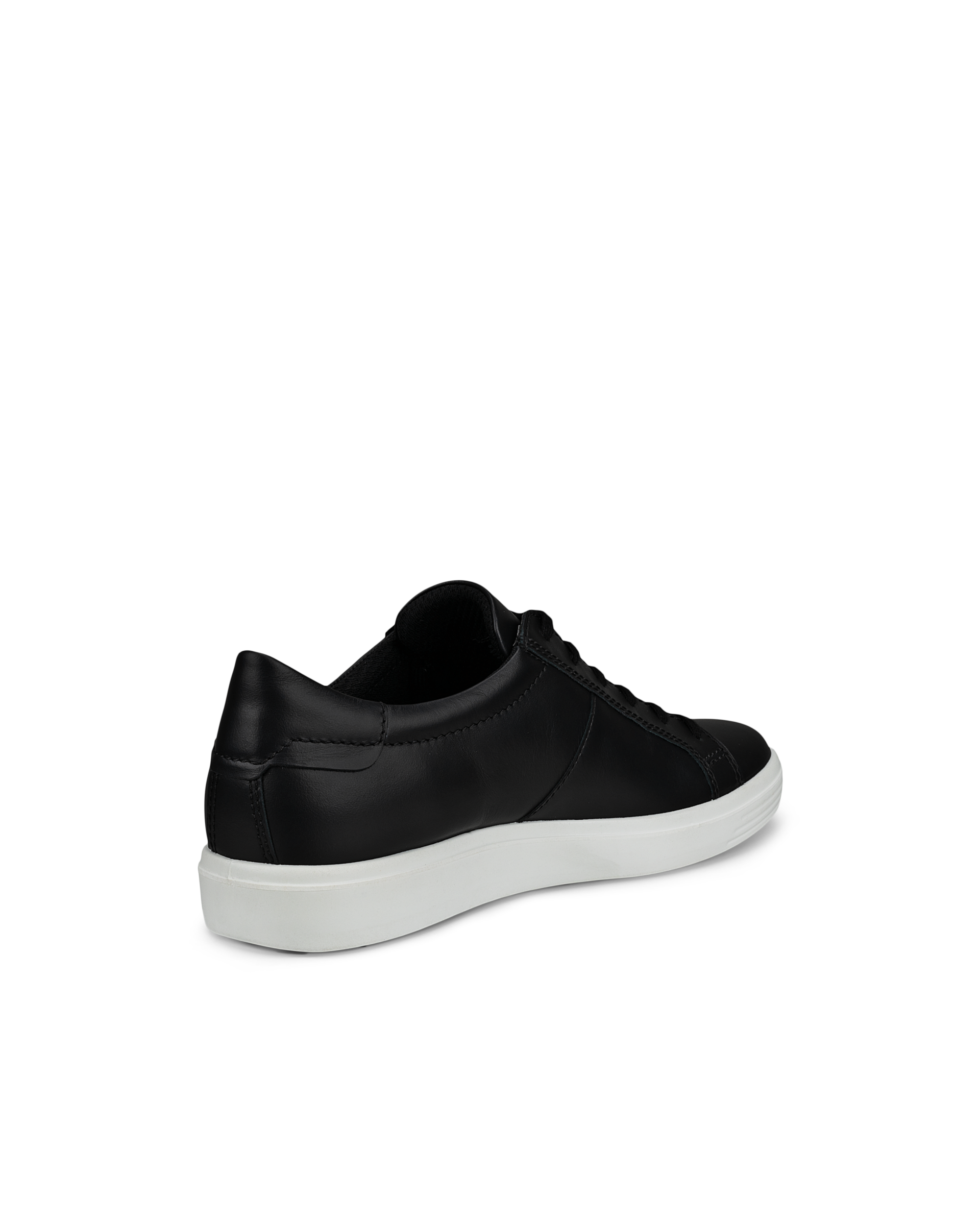 Women's ECCO® Soft Classic Leather Sneaker - Black - Back