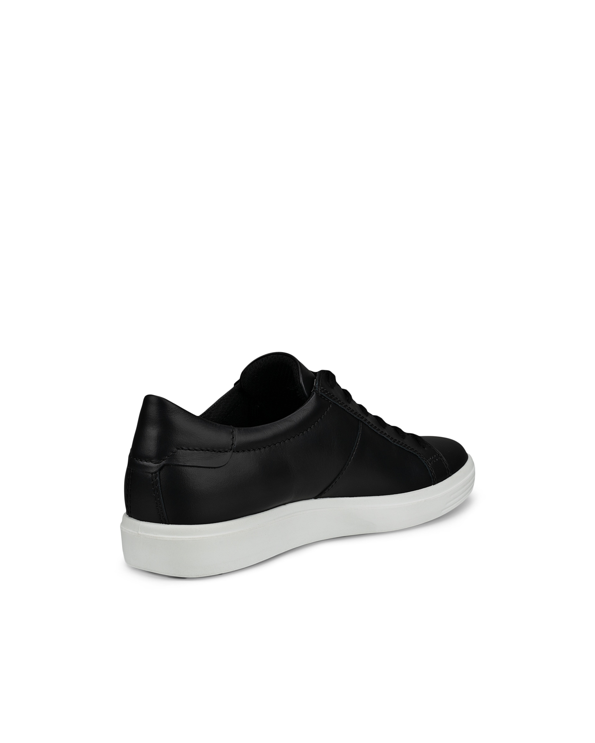 Women's ECCO® Soft Classic Leather Sneaker - Black - Back