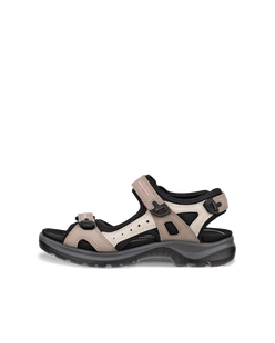 Women's ECCO® Offroad Leather Hiking Sandal - Beige - Outside