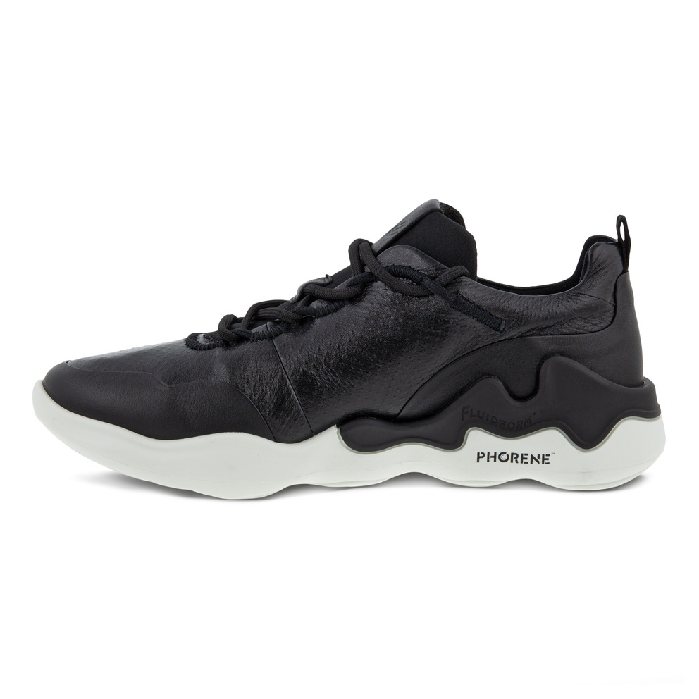 Women's ECCO® Elo Leather Sneaker - Black - Inside