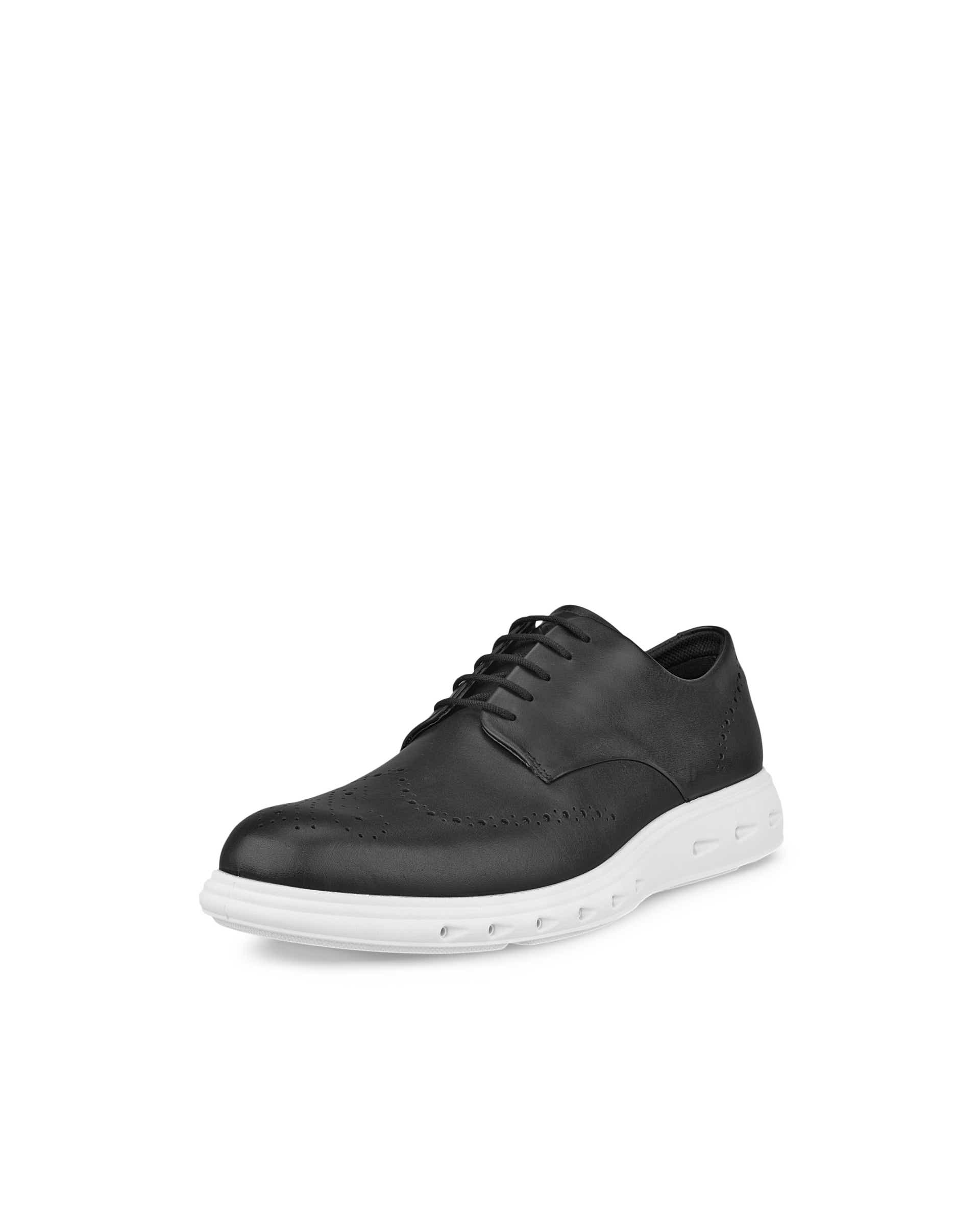 Men's ECCO® Hybrid 720 Leather Gore-Tex Brogue Shoe - Black - Main
