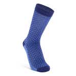 Women's ECCO® Classic Checked Mid-Cut Socks - Blue - Main