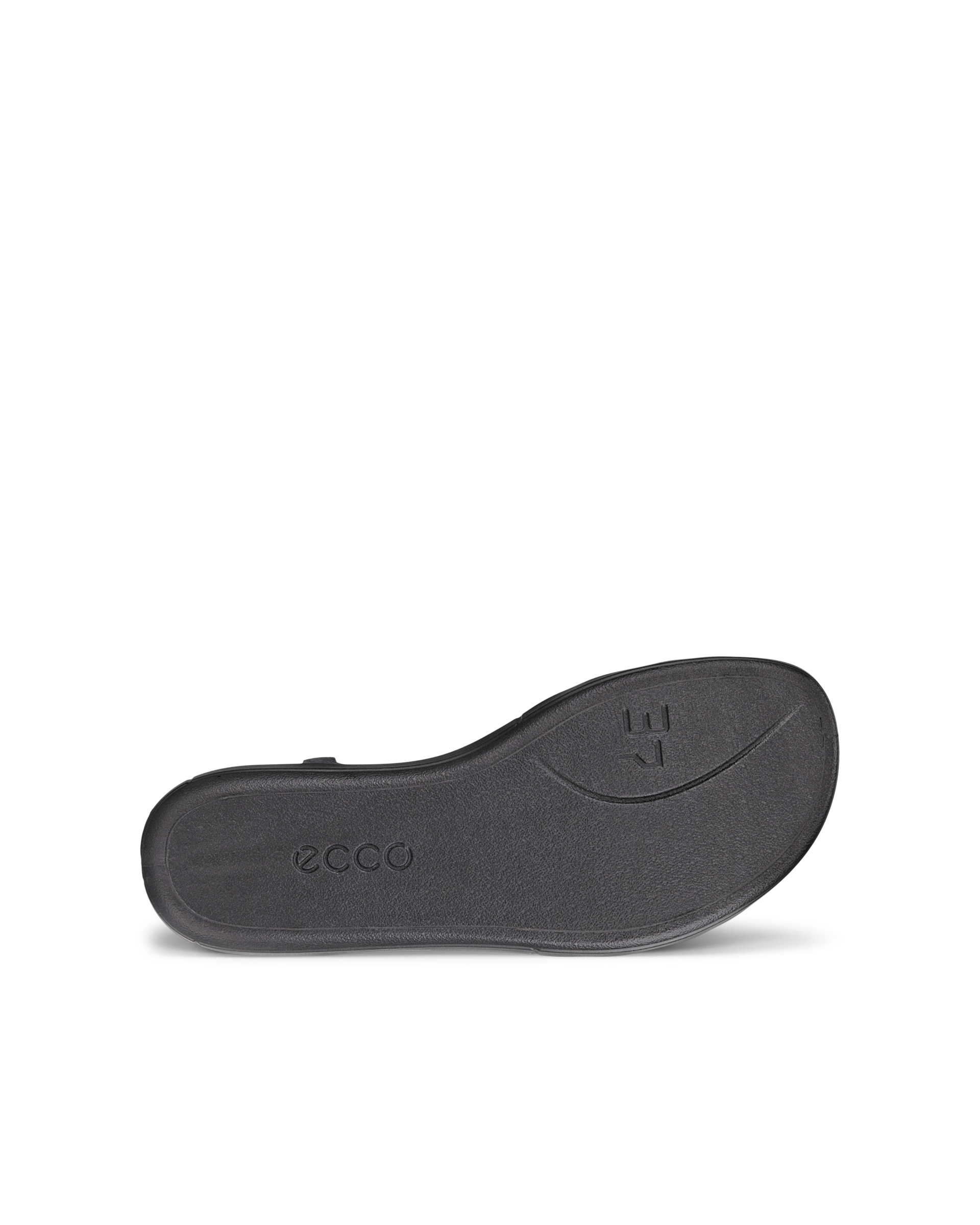 Sandalias planas de nobuk ECCO® Simpil para mujer - Negro - Sole