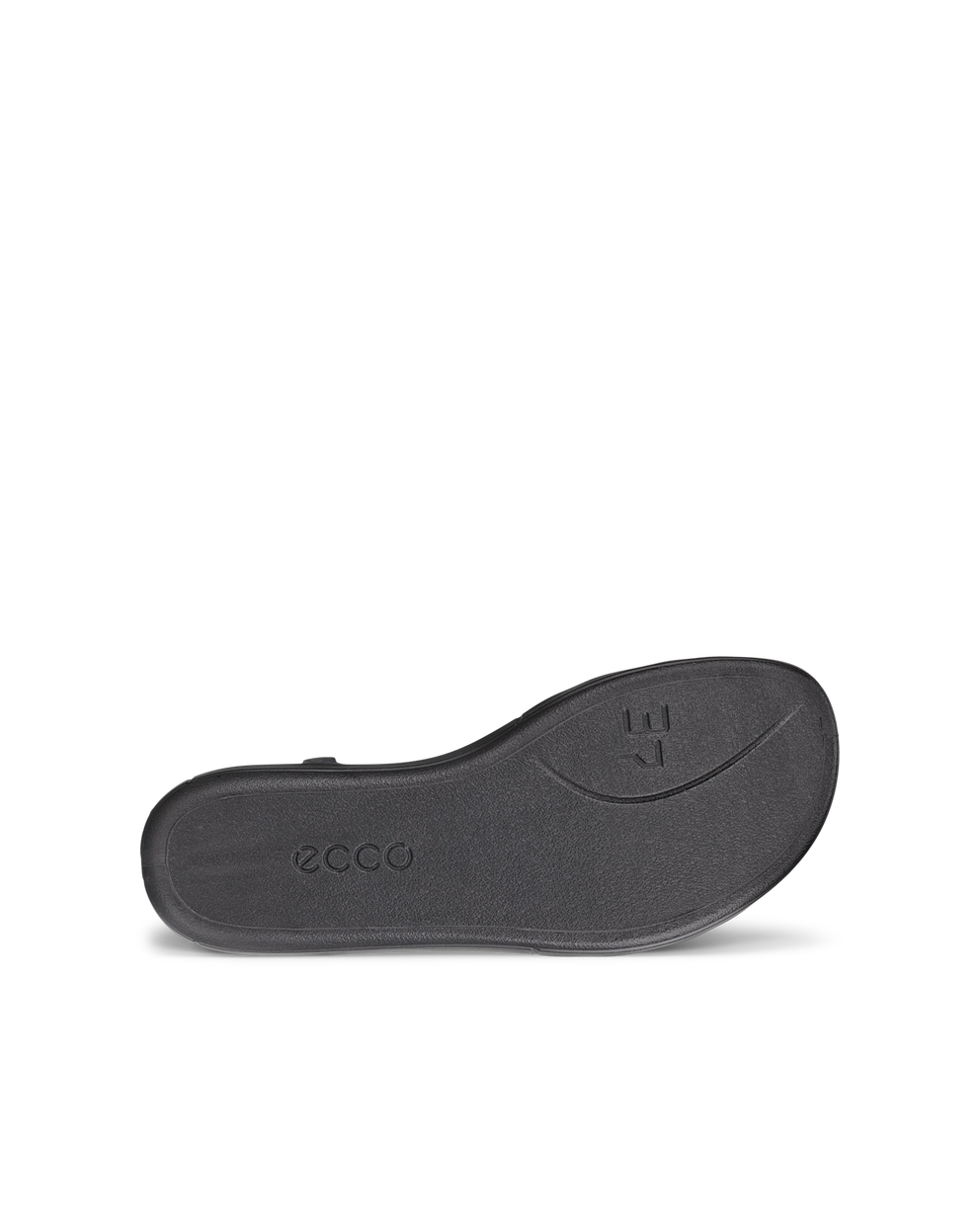 Sandalias planas de nobuk ECCO® Simpil para mujer - Negro - Sole