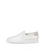 Men's ECCO® Street Lite Leather Slip-On Sneaker - White - Outside