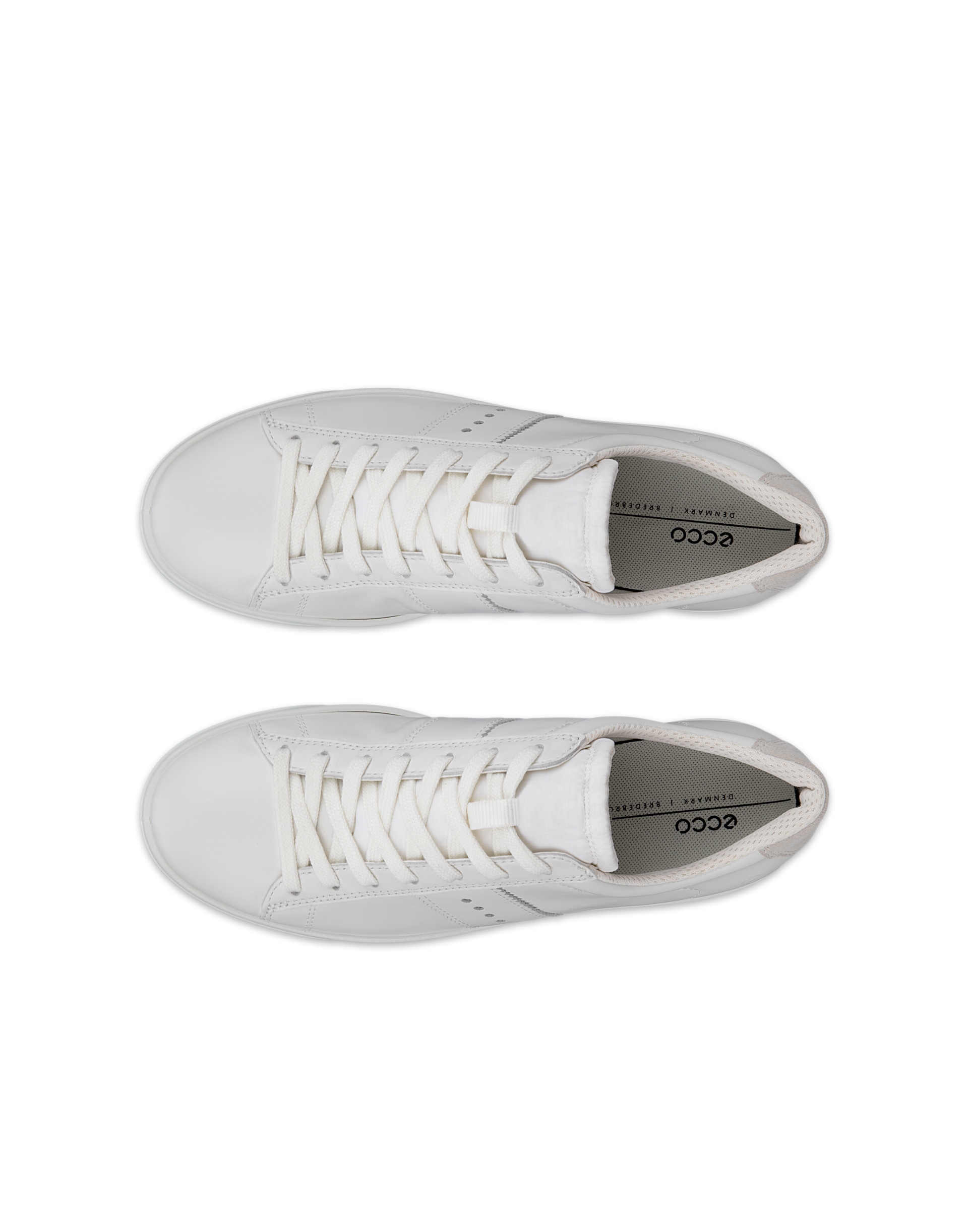 Women's ECCO® Street Lite Leather Sneaker - White - Top left pair