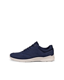 Zapatos de nobuk ECCO® Irving para hombre - Azul - Outside