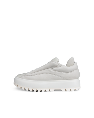 Women's ECCO® Street Ace RAL7000 Nubuck Sneaker - White - Outside