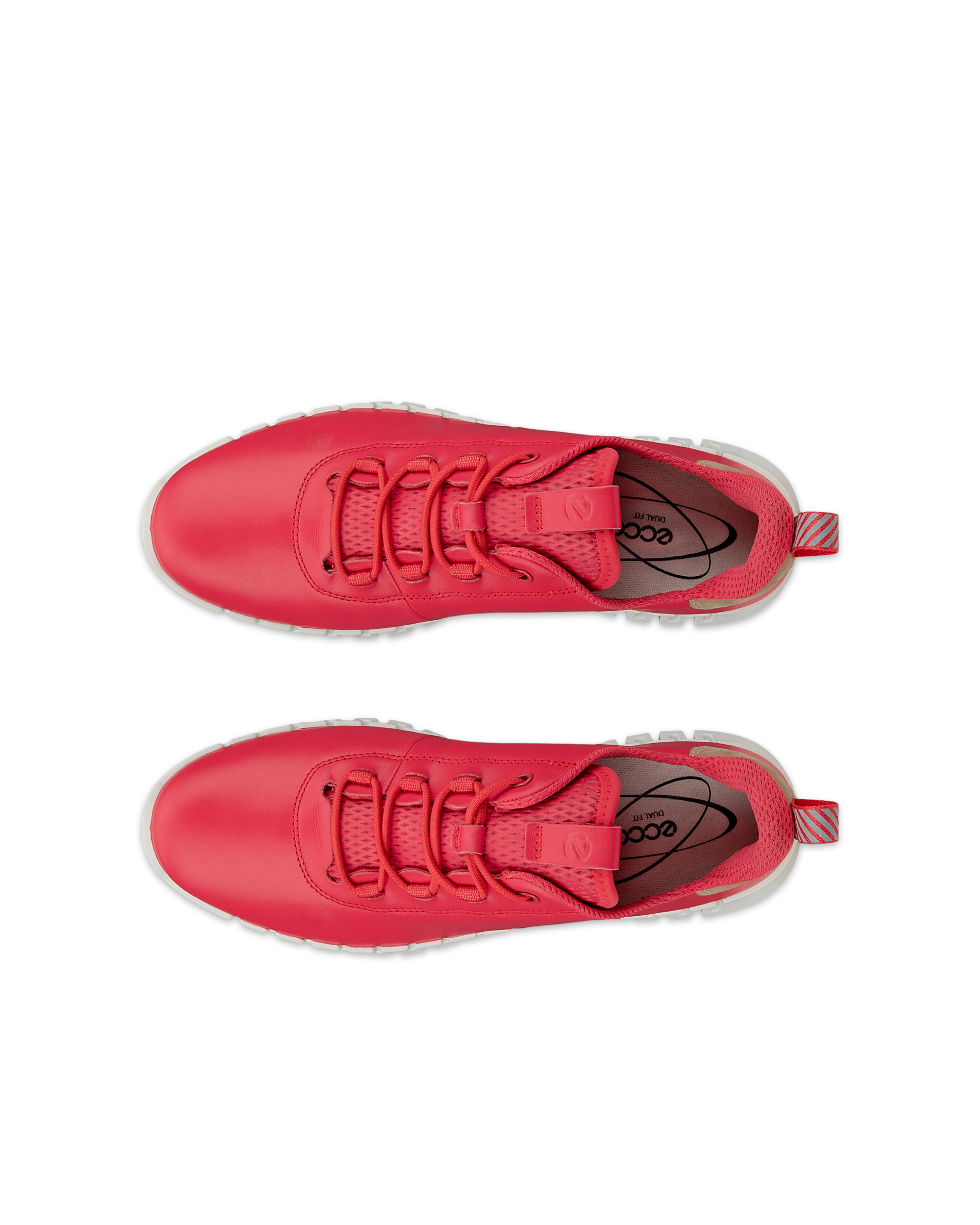 ECCO® Gruuv baskets en cuir pour femme - Rouge - Top left pair