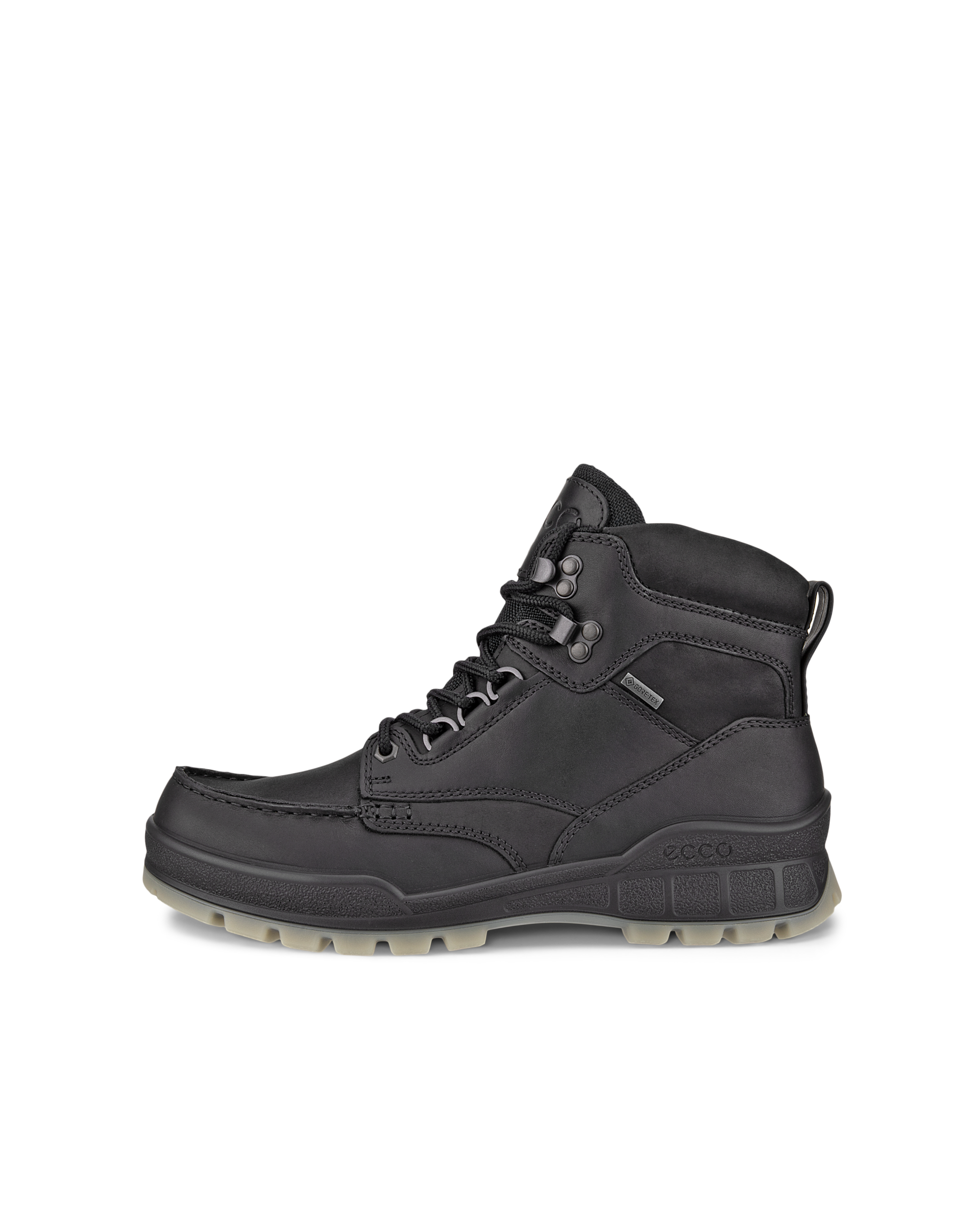 ECCO Men Track 25 Waterproof Leather Boots - Black - Outside